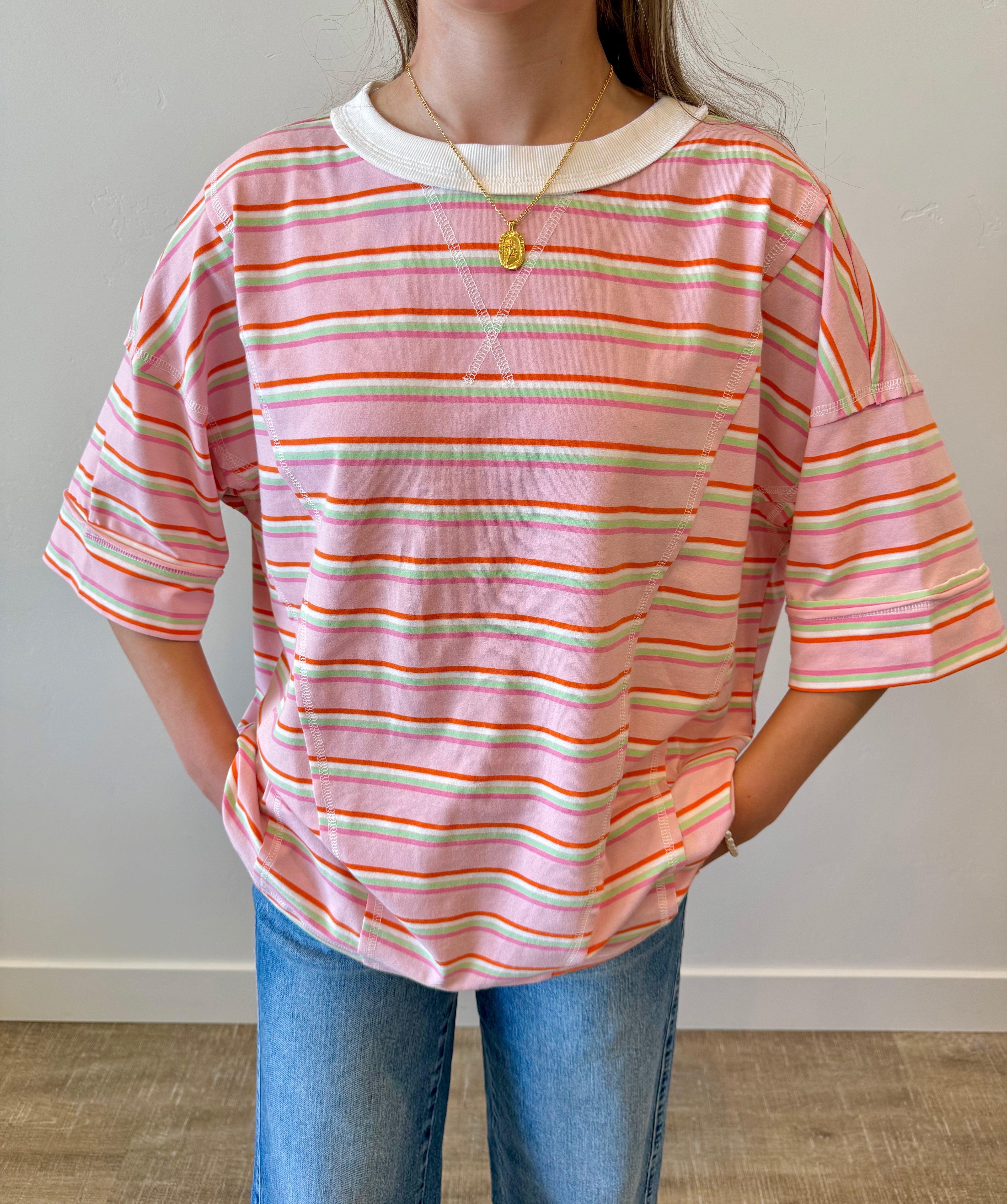 Danny Striped Oversized Top