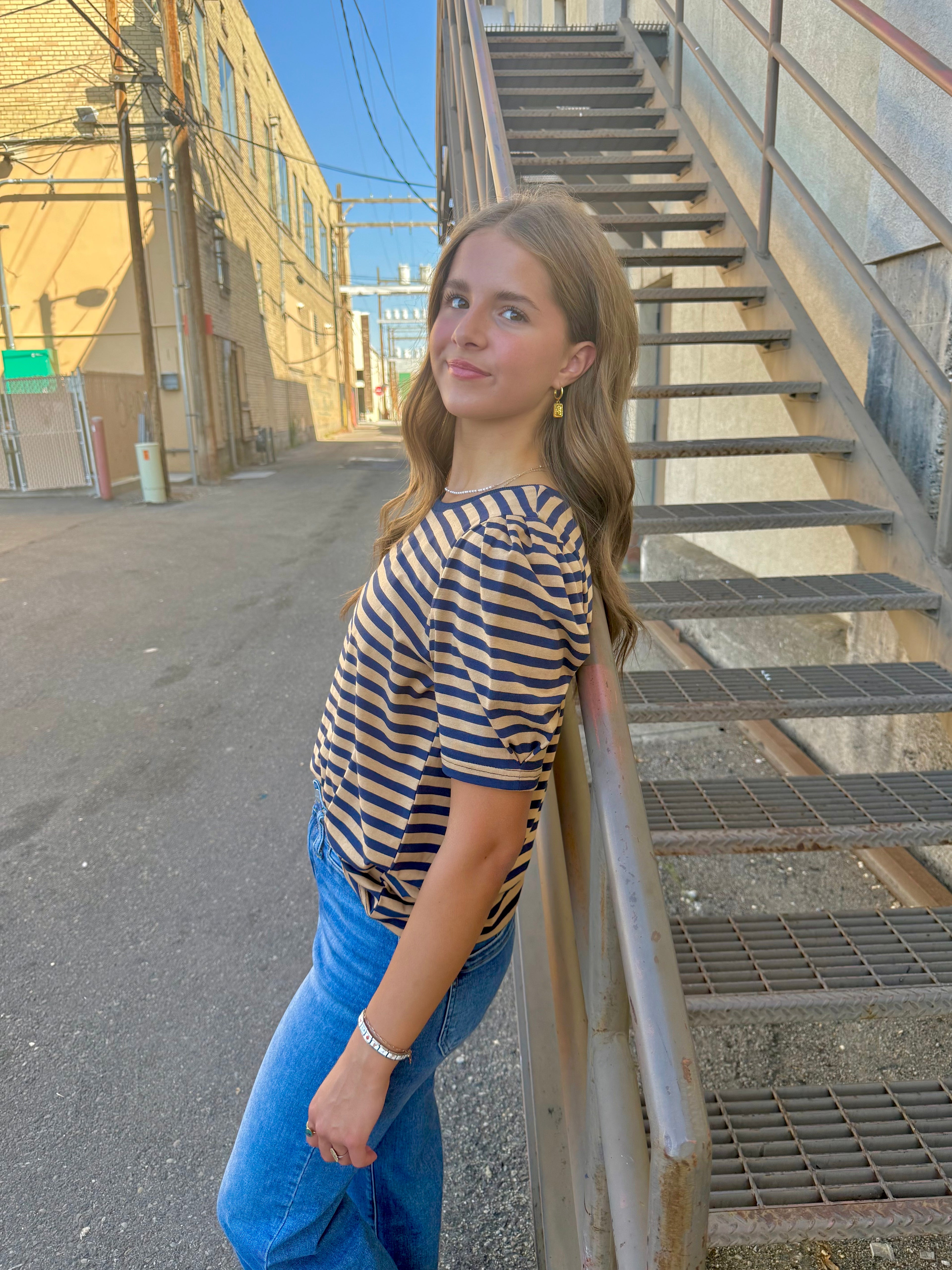 Elizabeth Striped Top