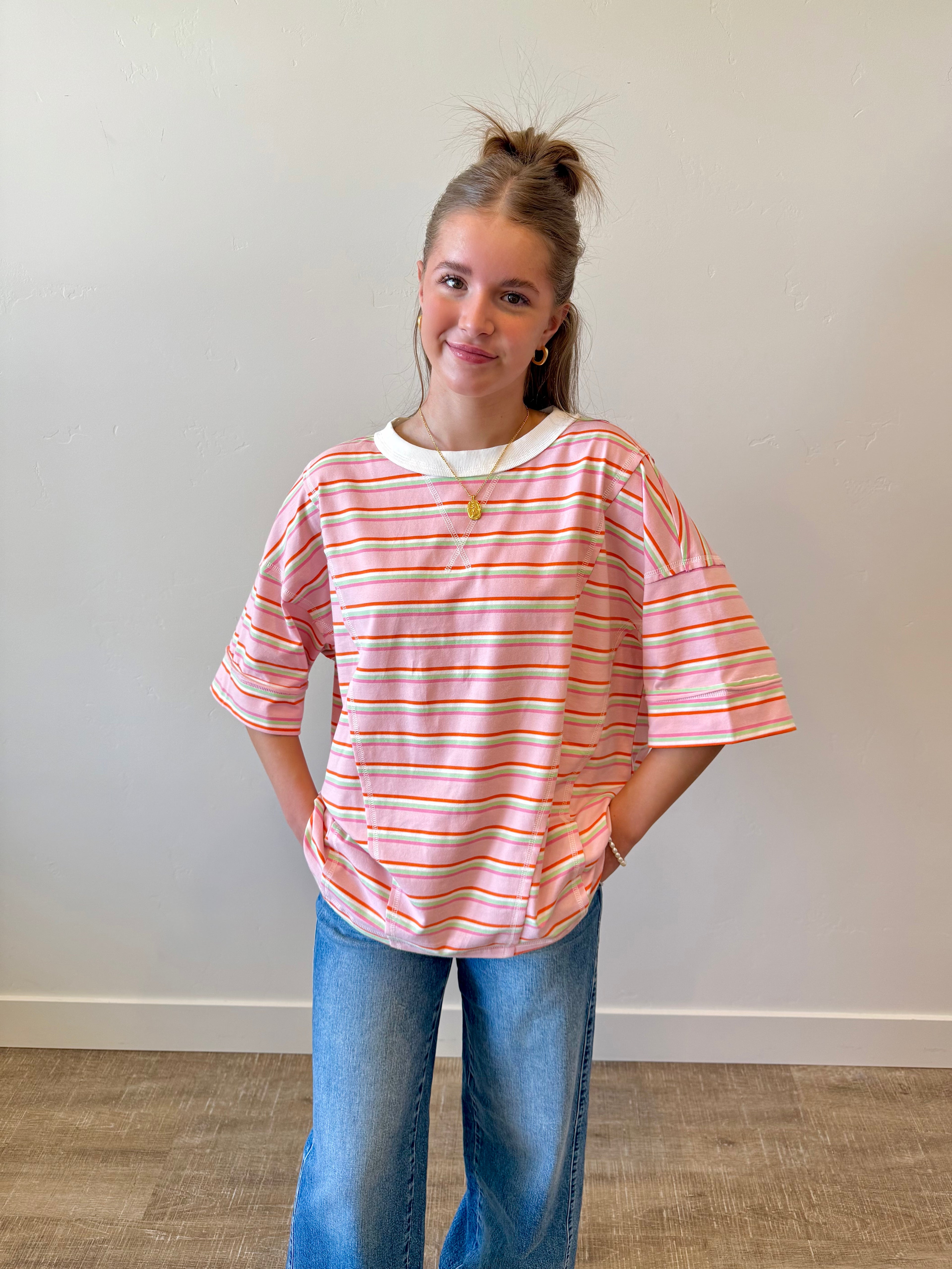 Danny Striped Oversized Top