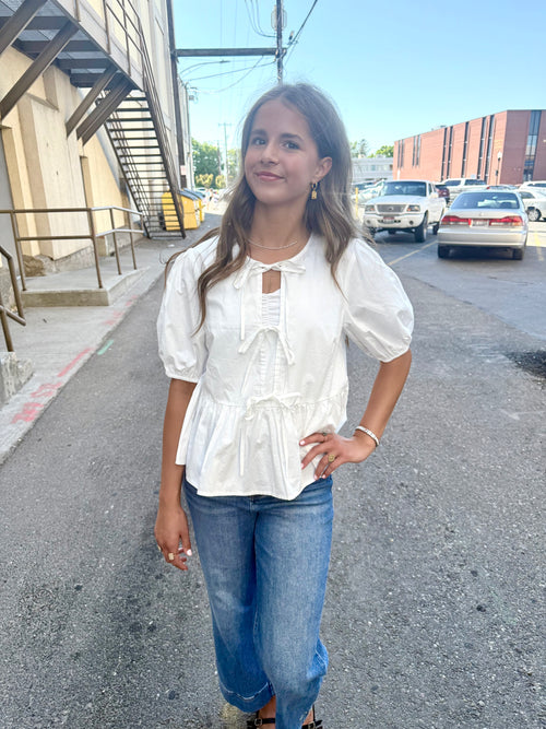 Anika Front Tie Top