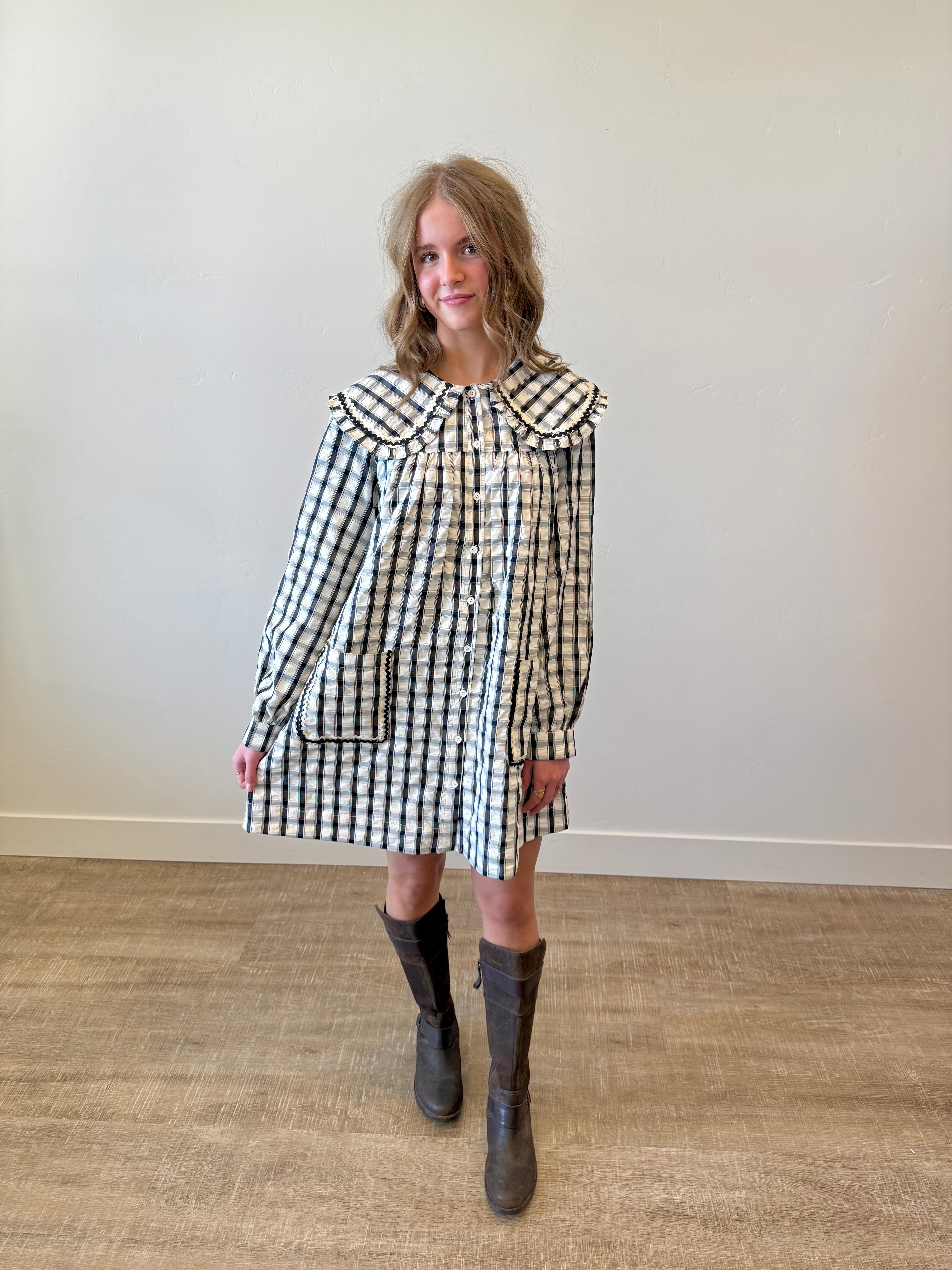Simone Plaid Dress