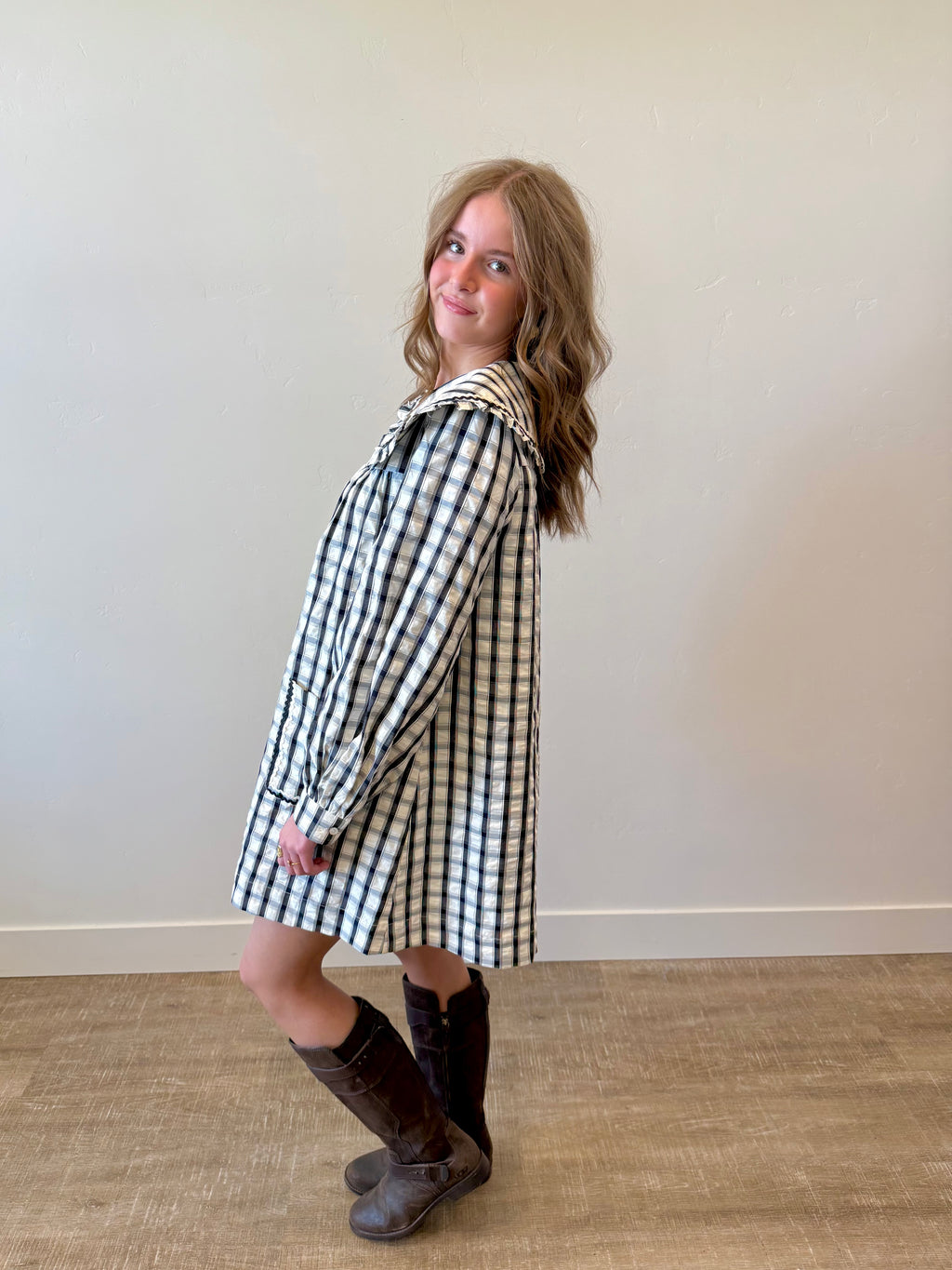 Simone Plaid Dress