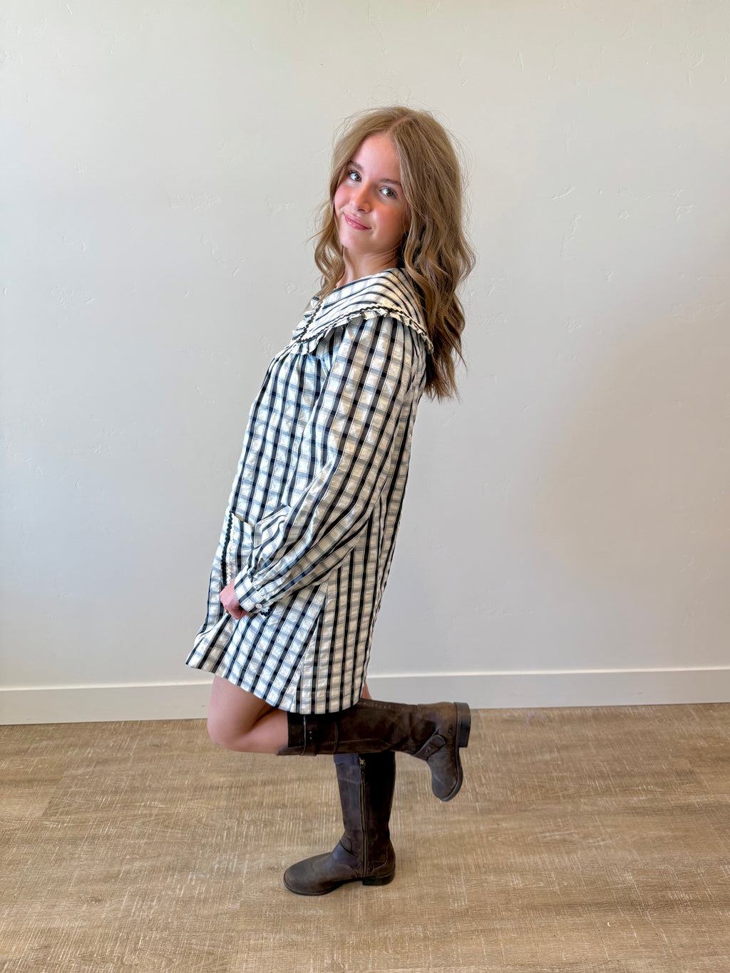 Simone Plaid Dress