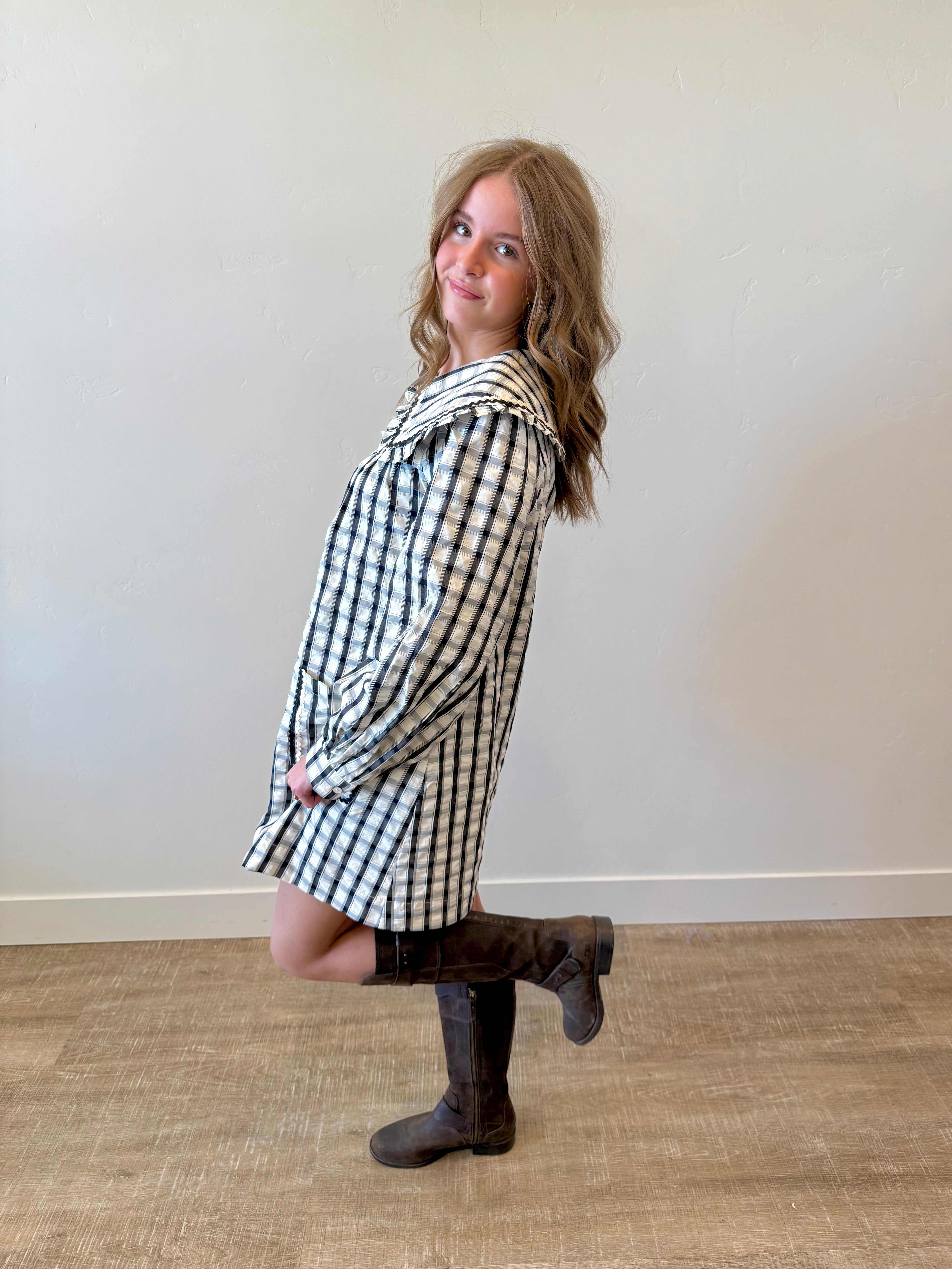 Simone Plaid Dress