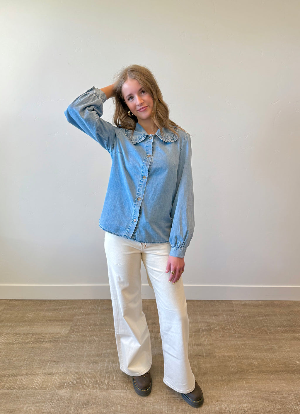 Lucille Denim Blouse