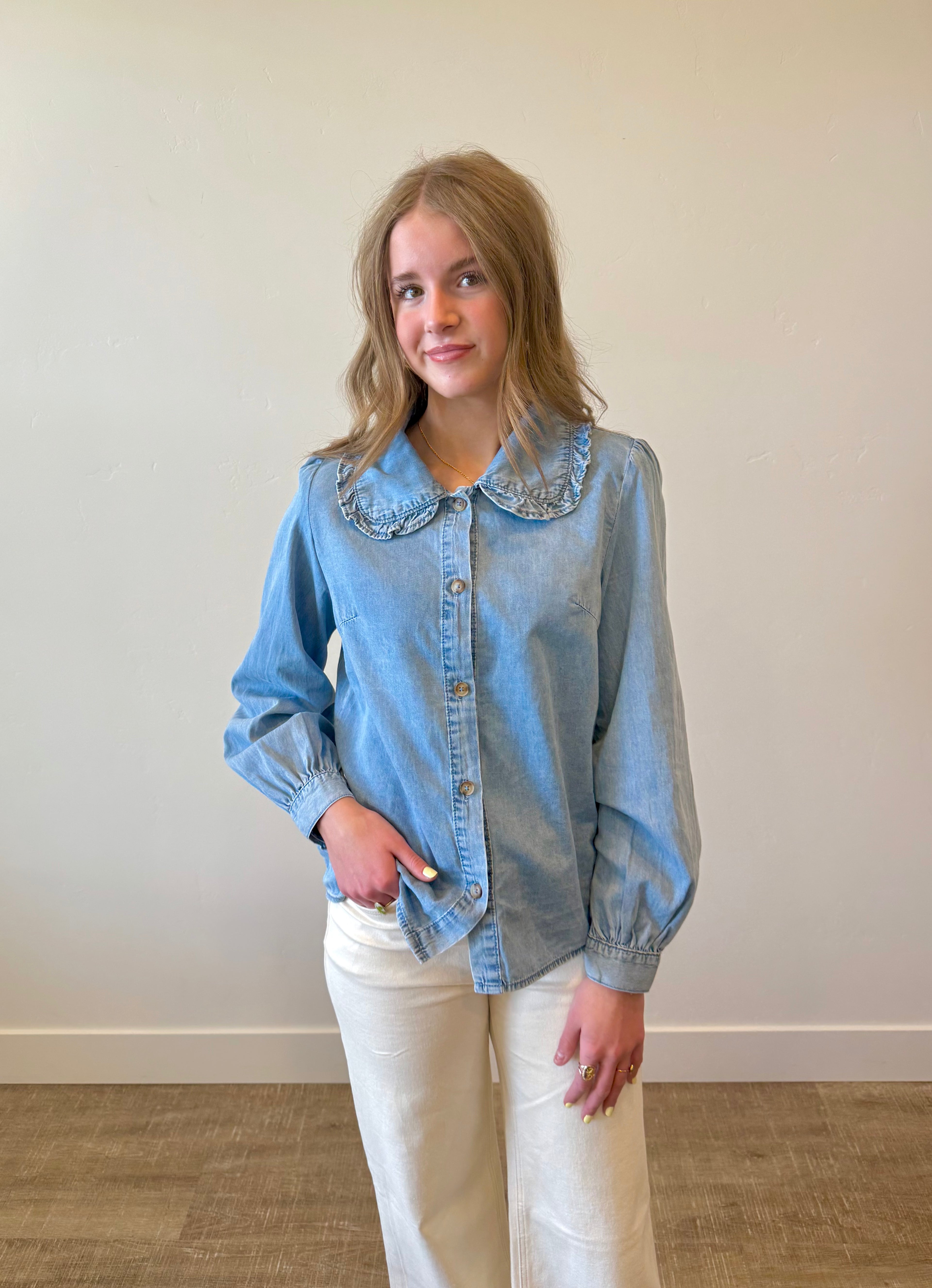 Lucille Denim Blouse