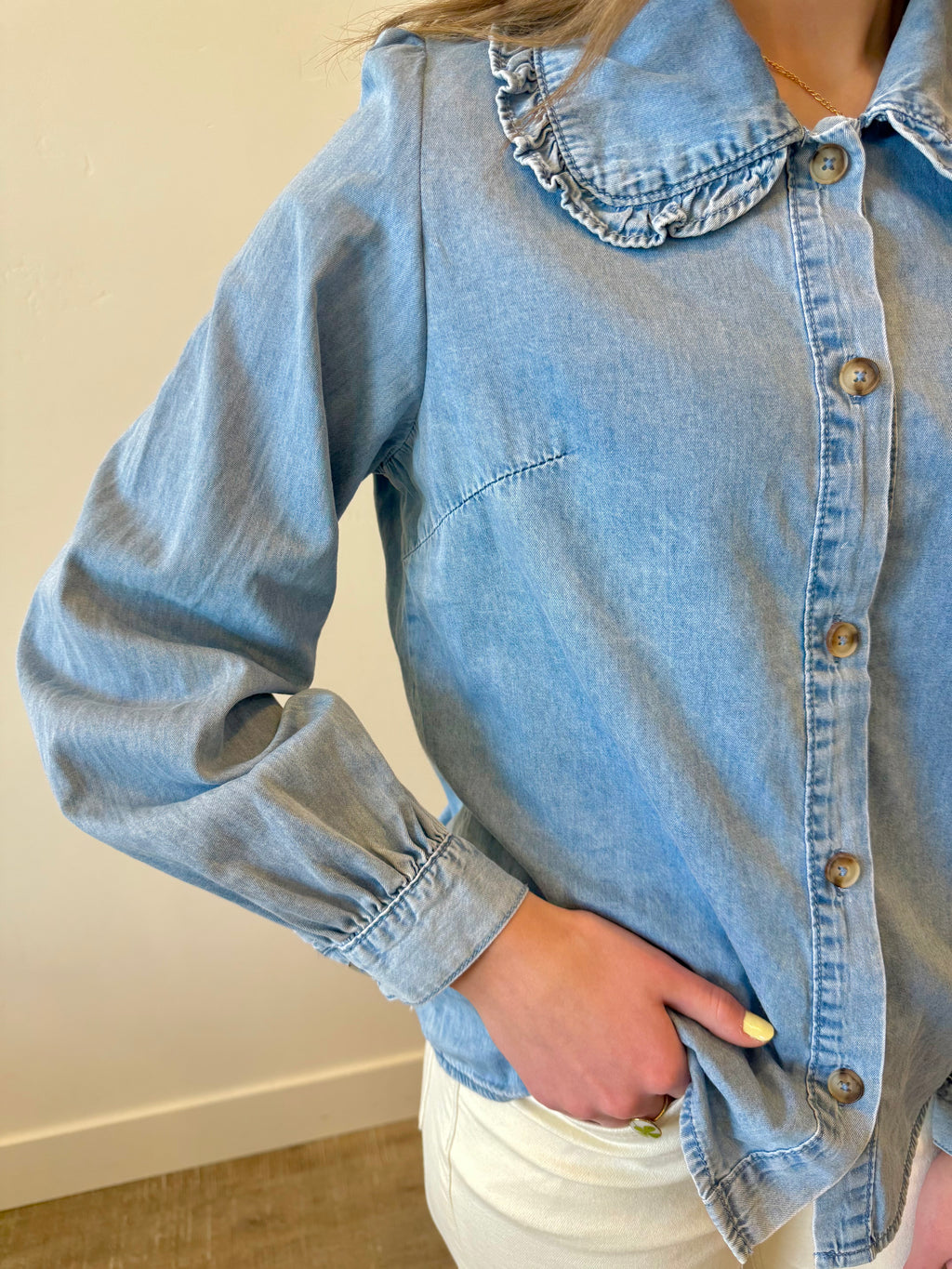 Lucille Denim Blouse