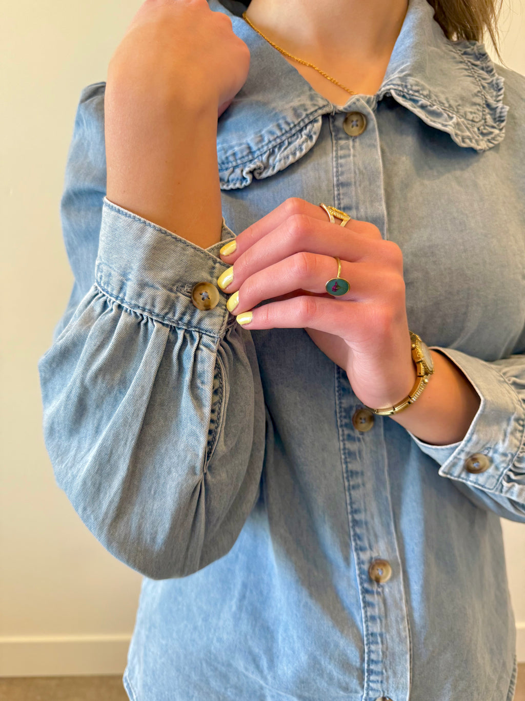 Lucille Denim Blouse