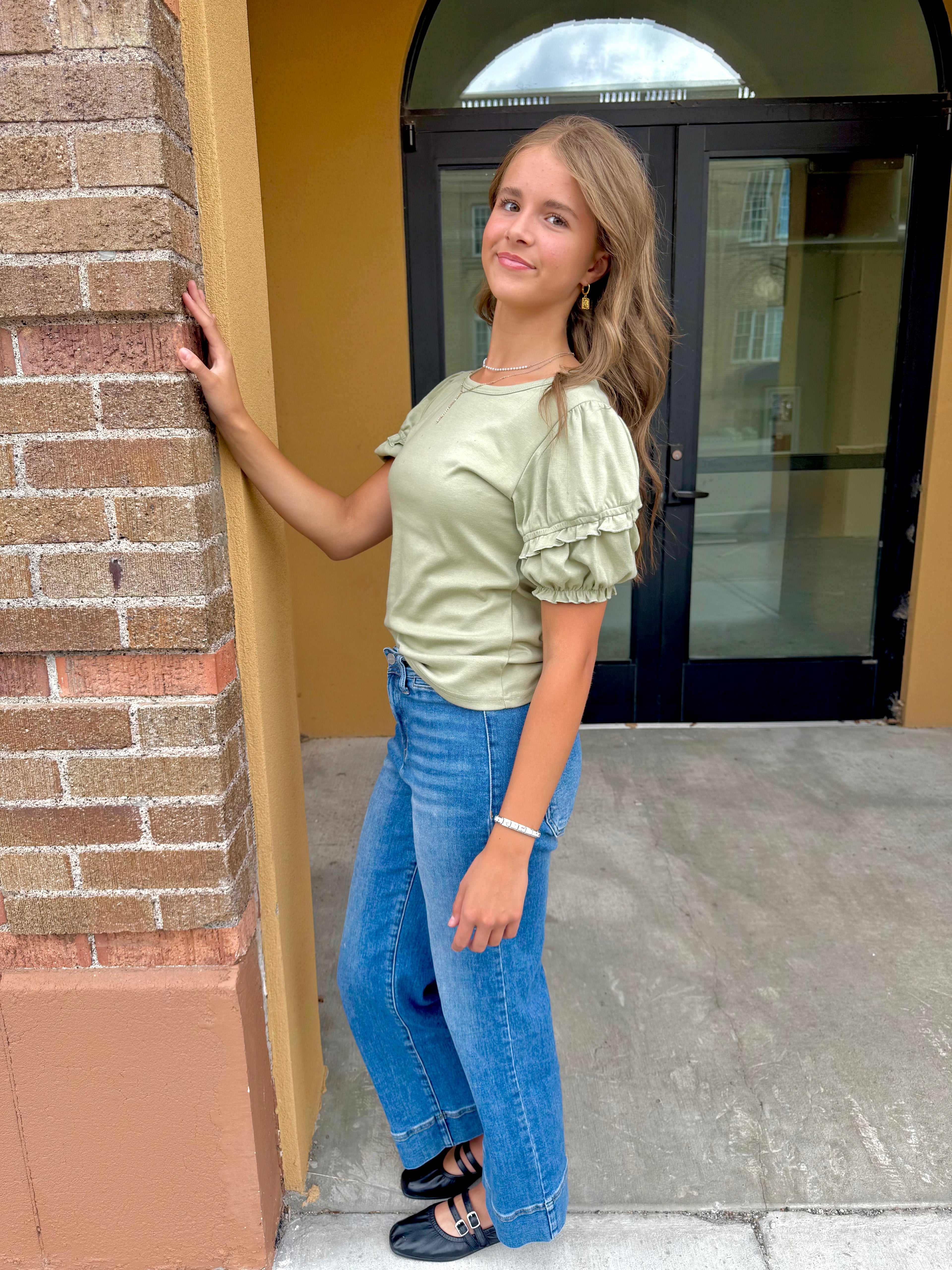 Bella Ruffled Sleeve Top