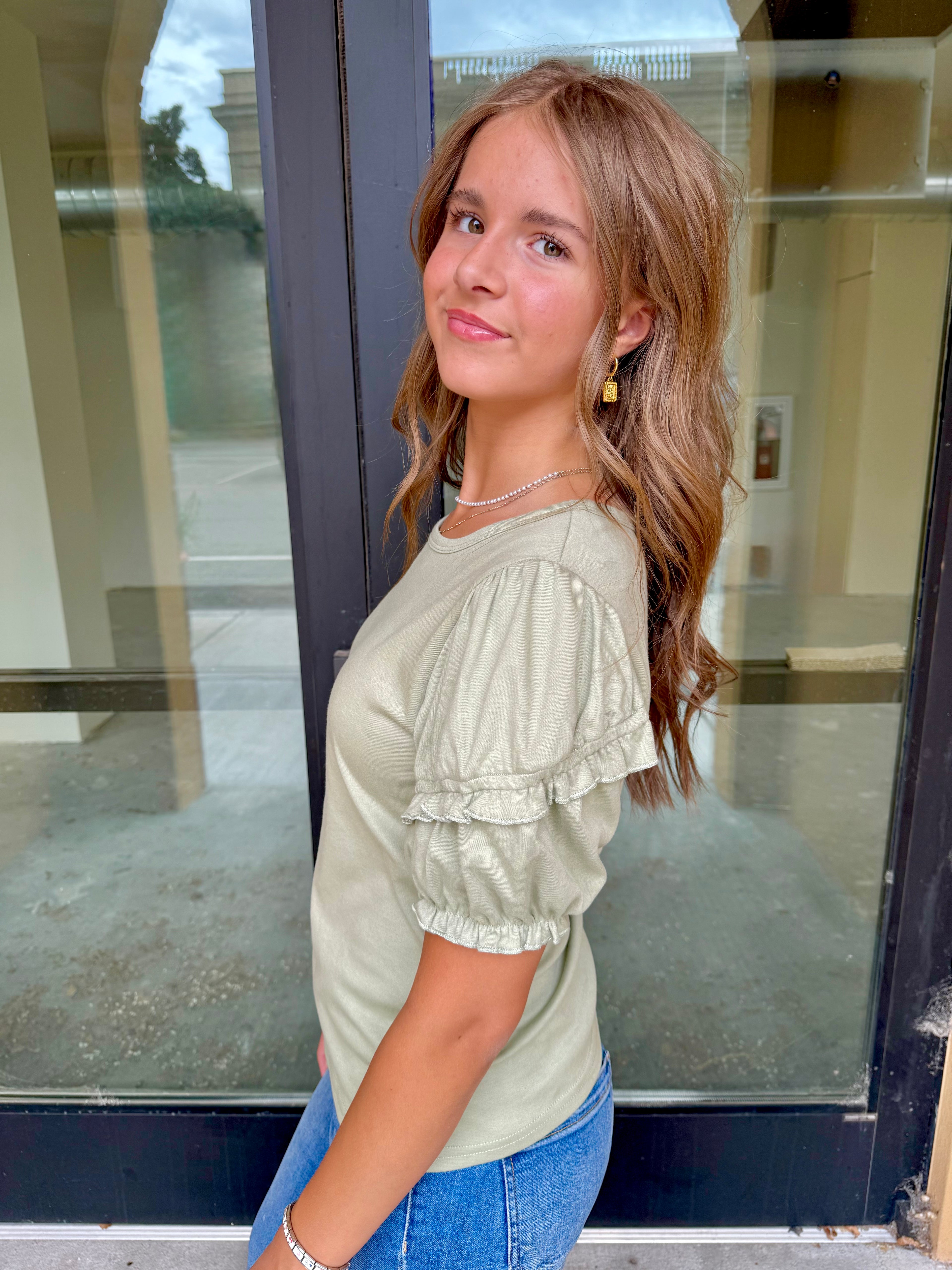 Bella Ruffled Sleeve Top