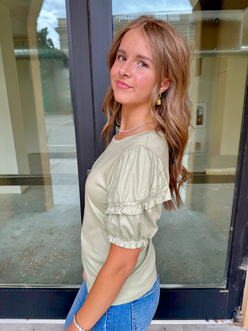 Bella Ruffled Sleeve Top