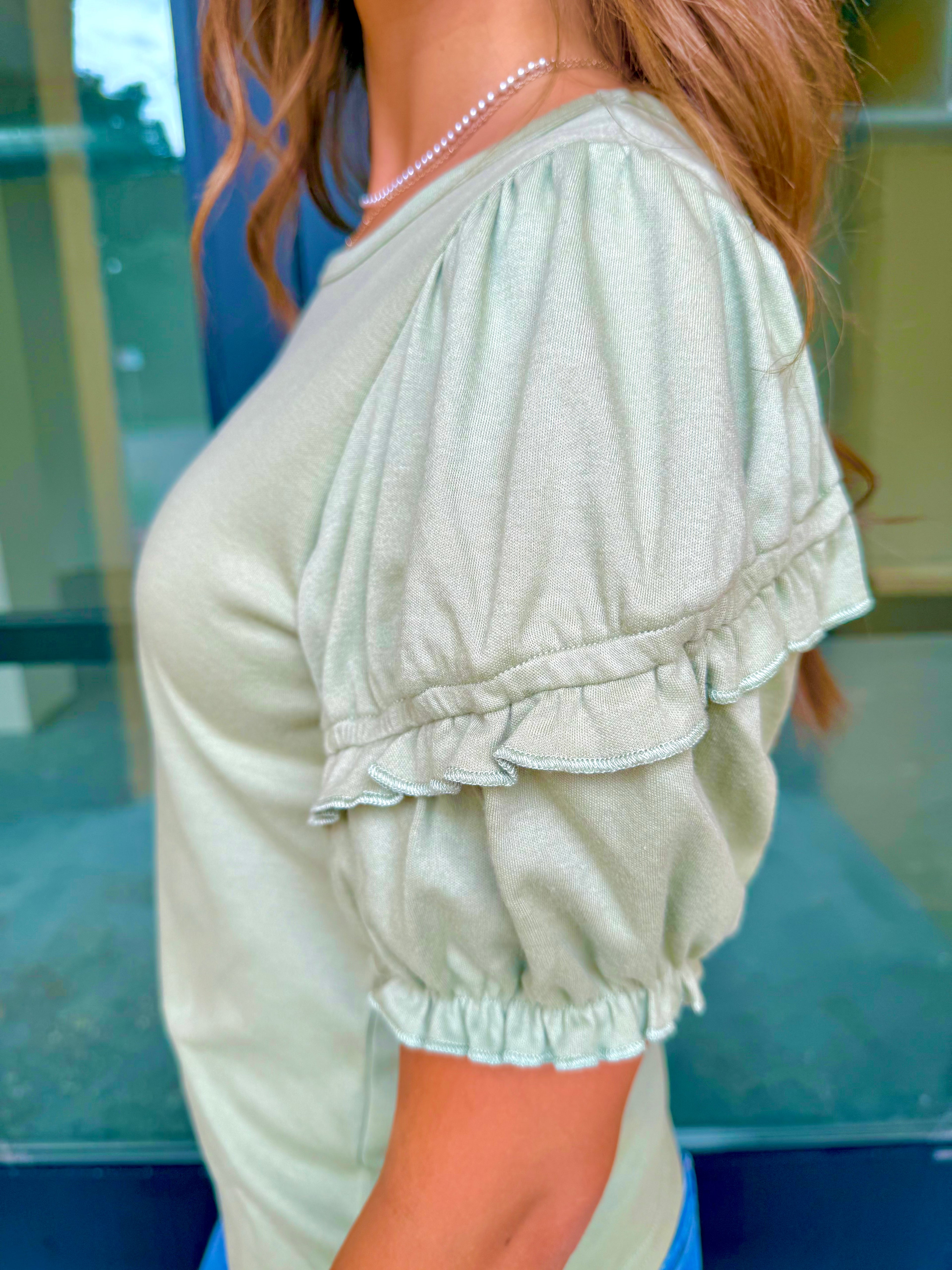 Bella Ruffled Sleeve Top