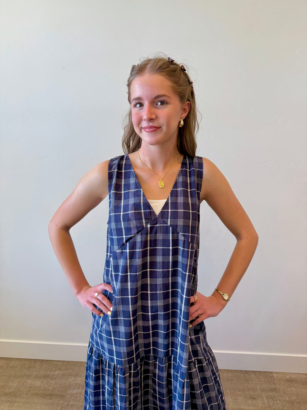 Jensyn Navy Maxi Dress