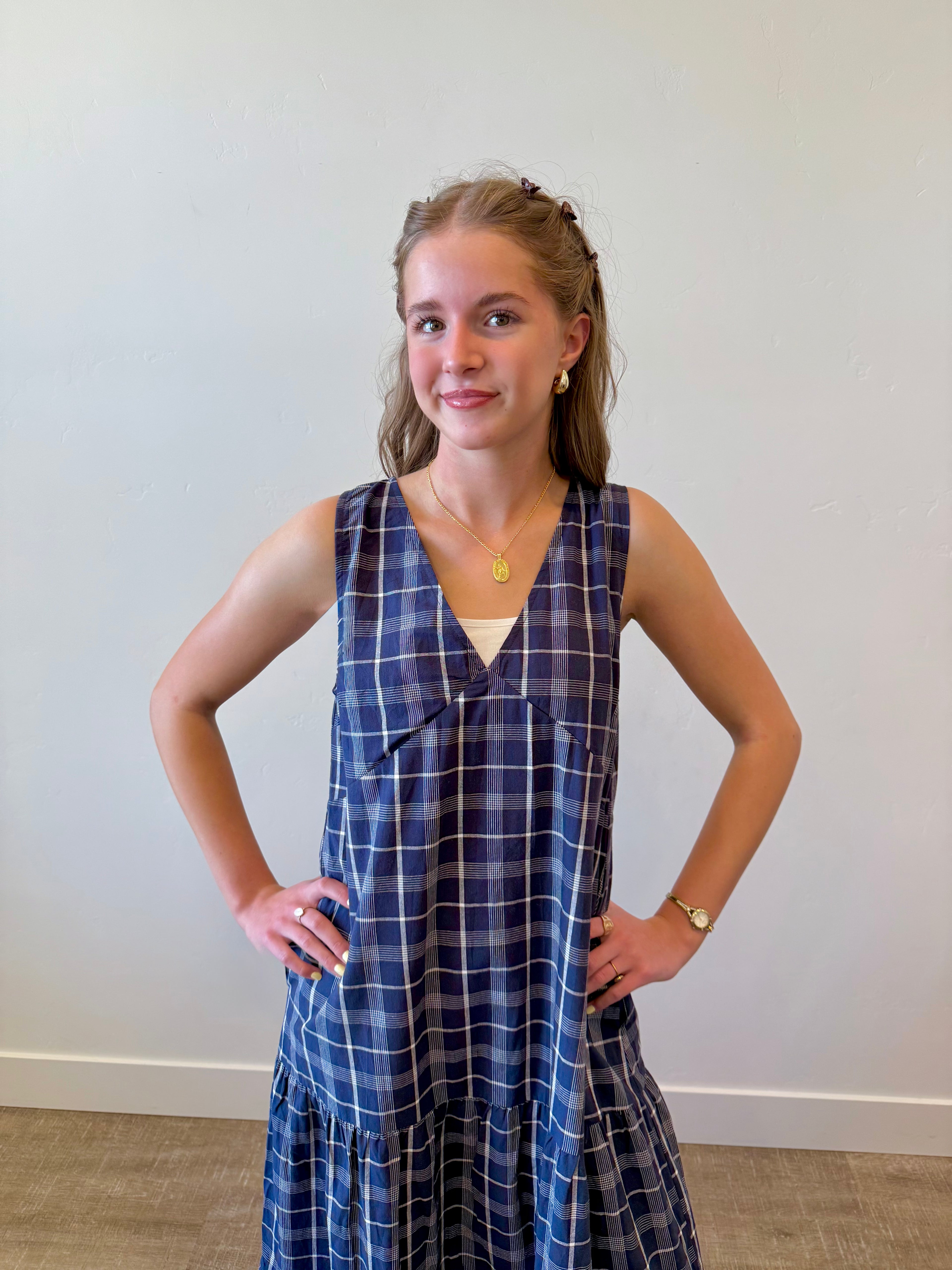 Jensyn Navy Maxi Dress