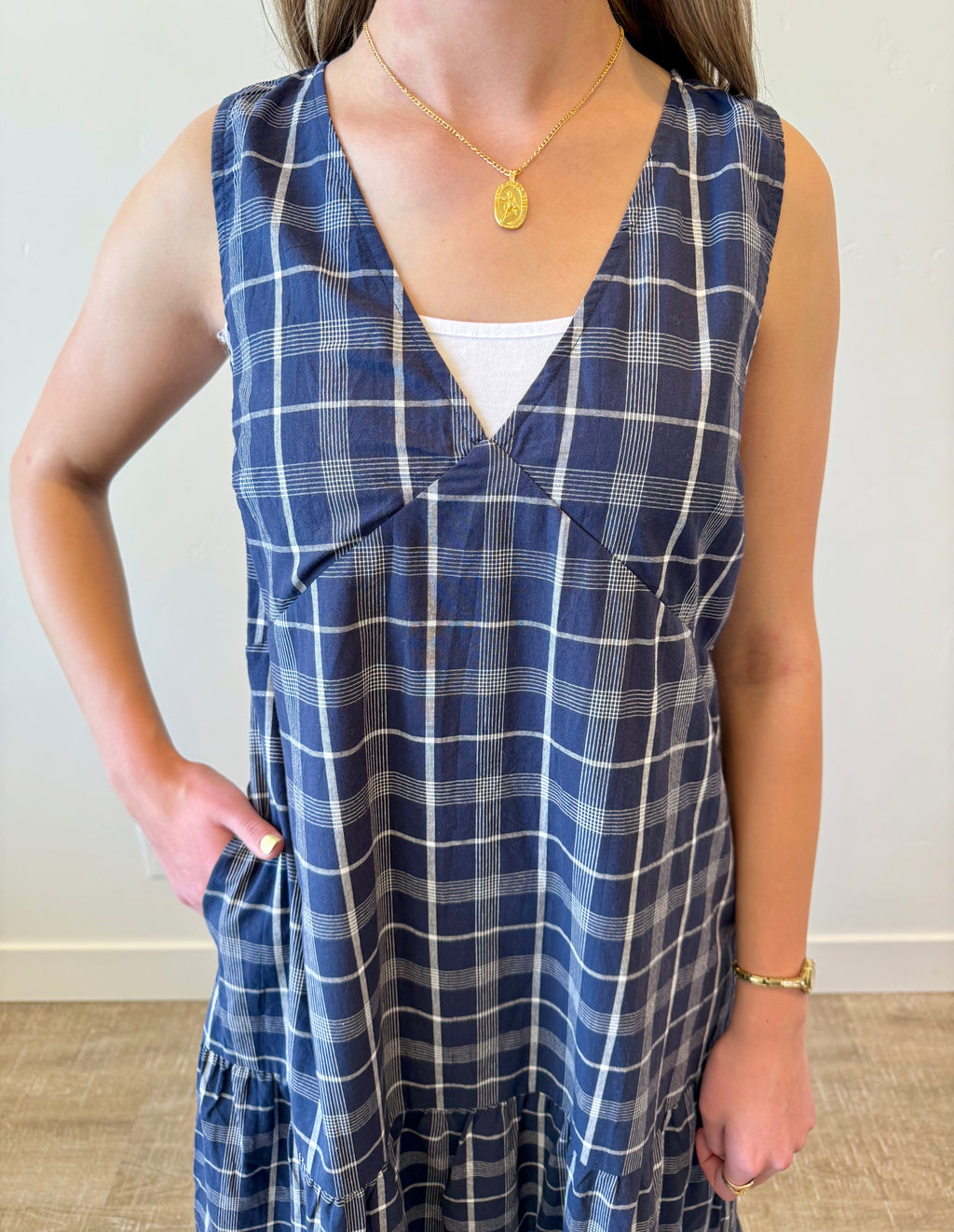 Jensyn Navy Maxi Dress