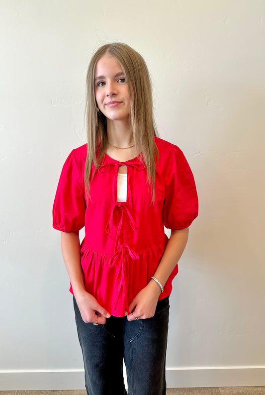 Anika Front Tie Top