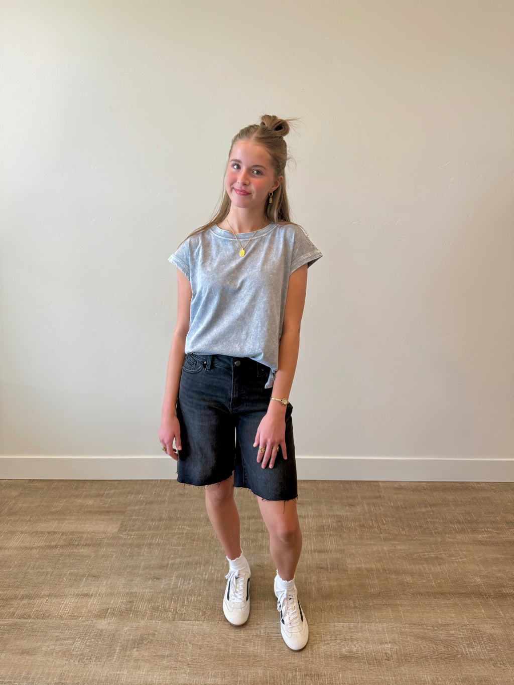 Everyday Bloom Acid Wash Tee