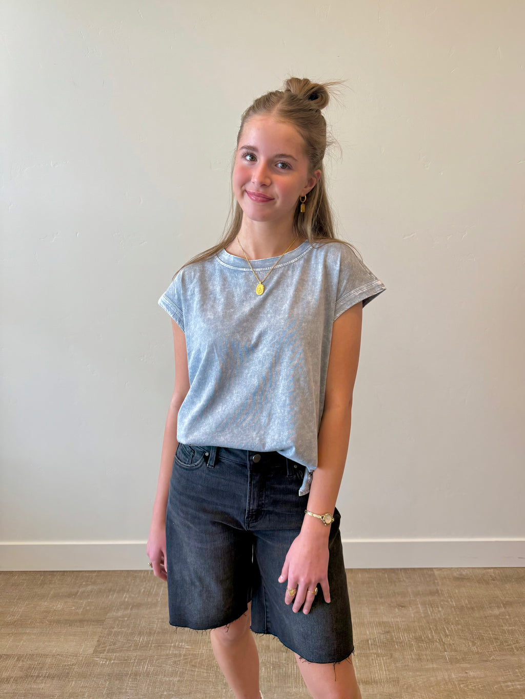 Everyday Bloom Acid Wash Tee