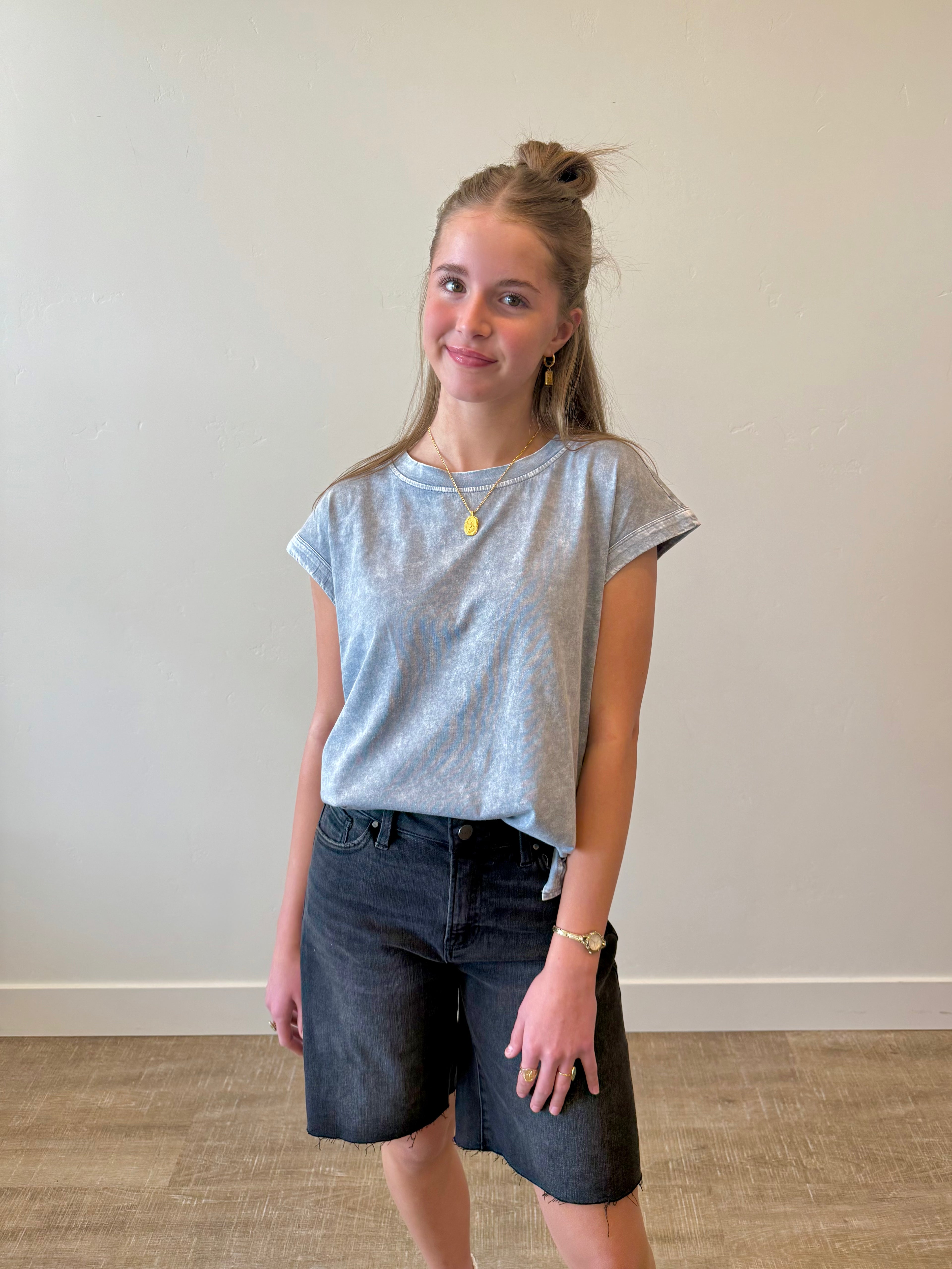 Everyday Bloom Acid Wash Tee