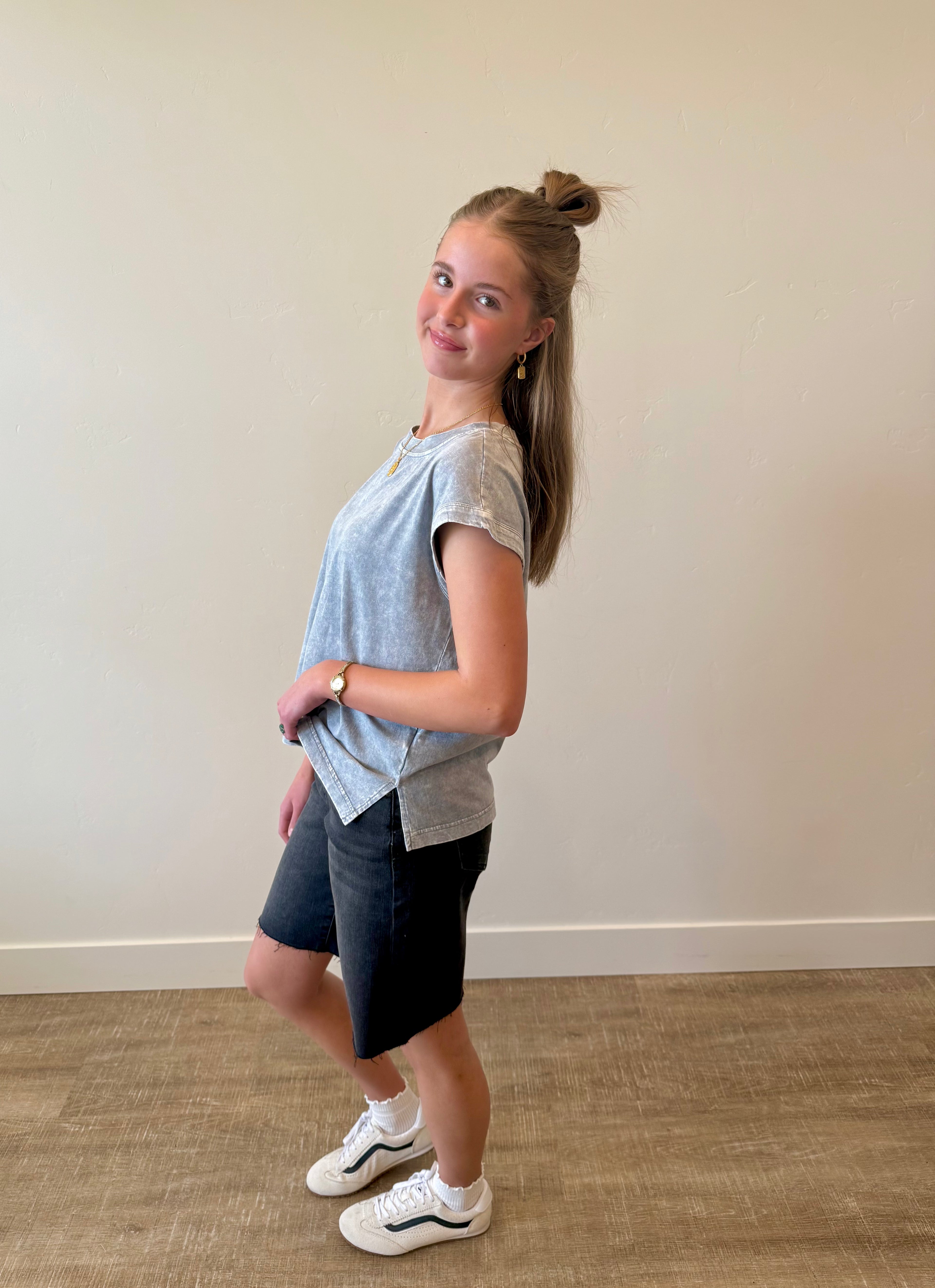 Everyday Bloom Acid Wash Tee