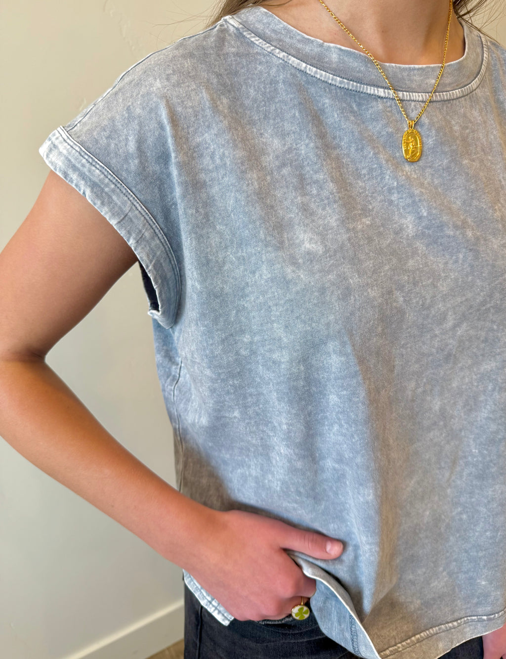 Everyday Bloom Acid Wash Tee