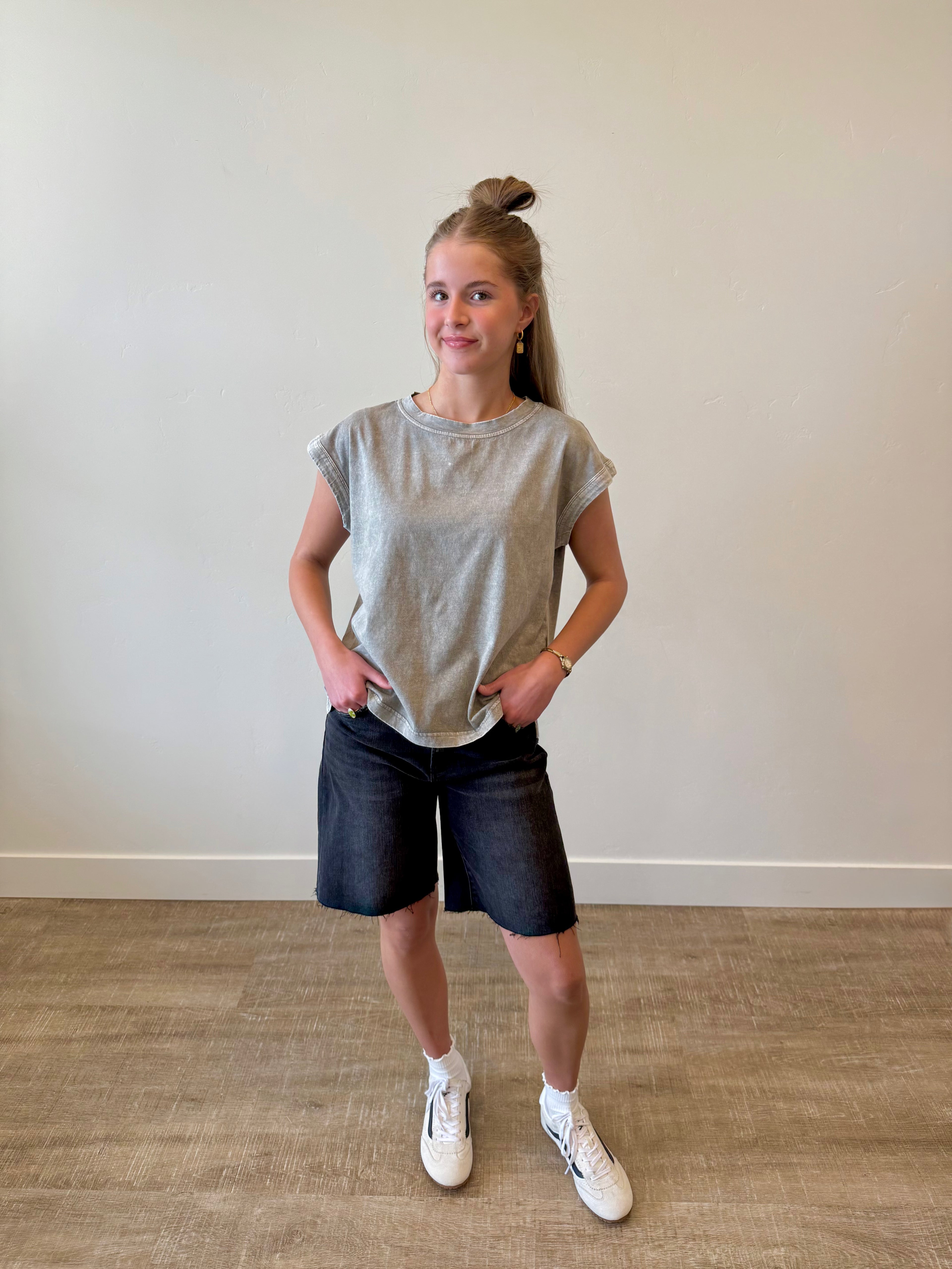 Everyday Bloom Acid Wash Tee