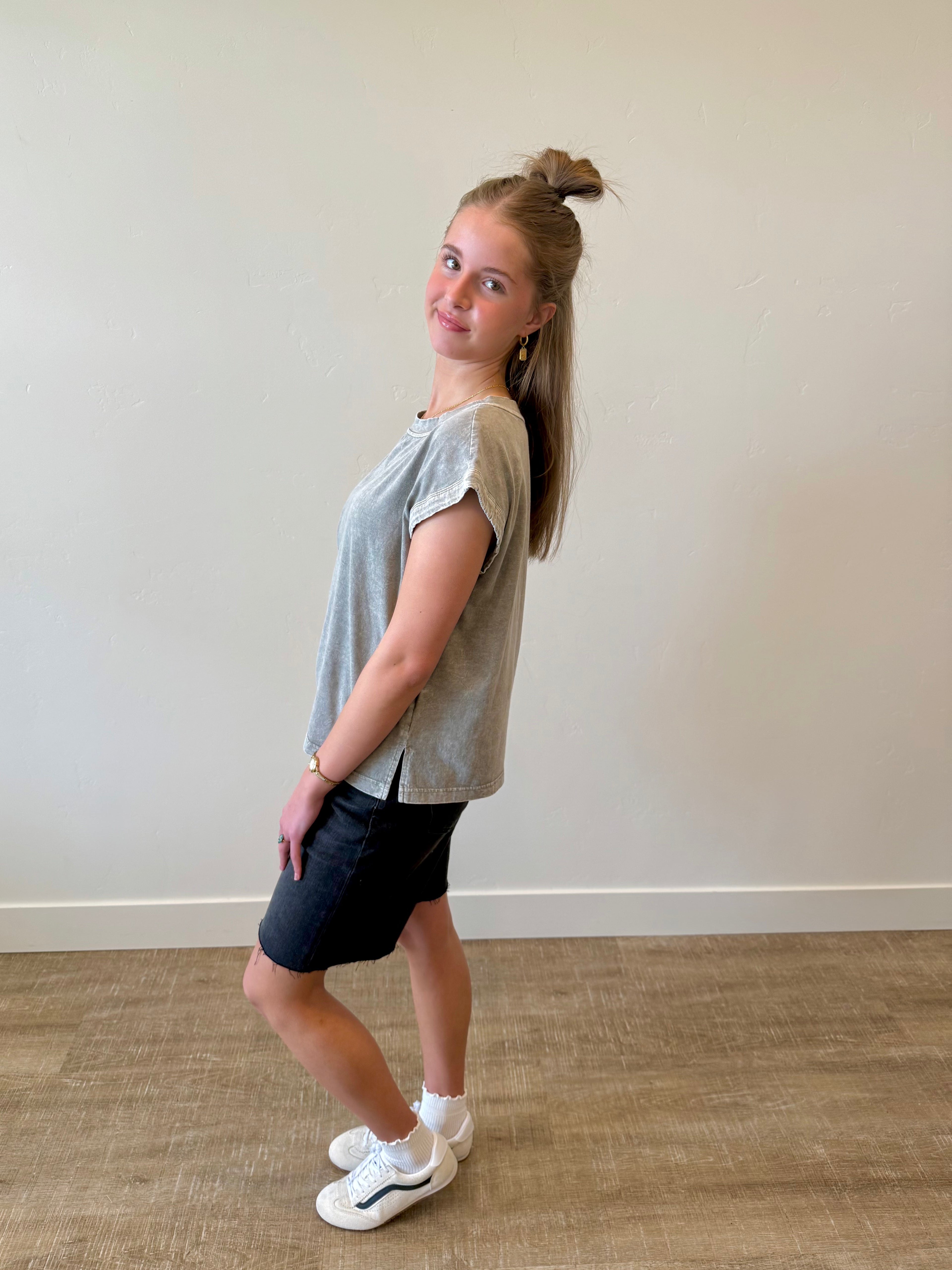 Everyday Bloom Acid Wash Tee