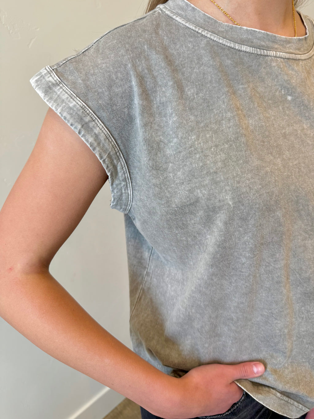 Everyday Bloom Acid Wash Tee