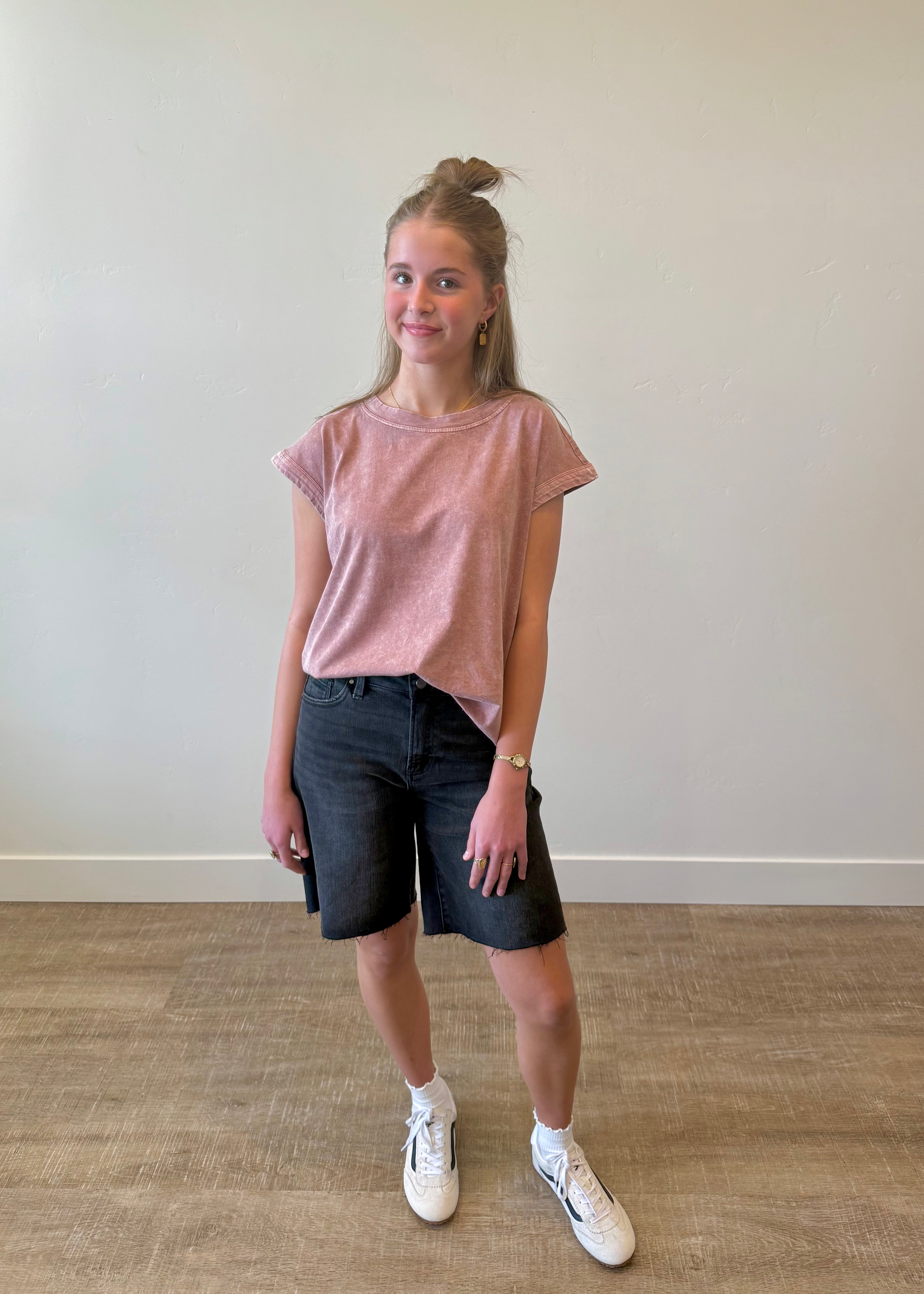 Everyday Bloom Acid Wash Tee