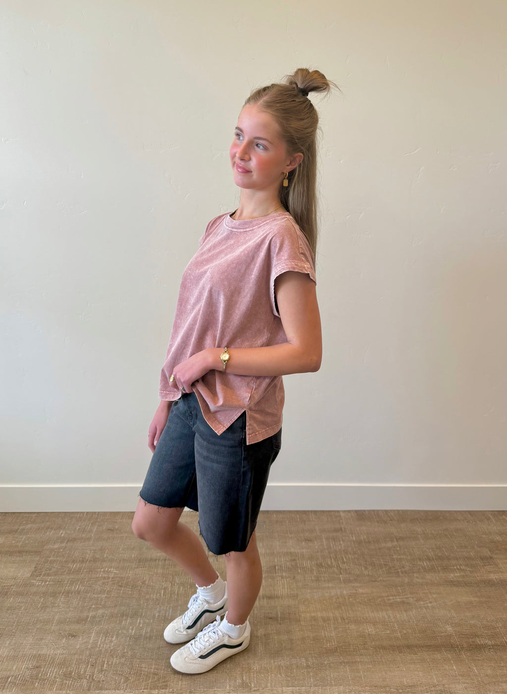 Everyday Bloom Acid Wash Tee