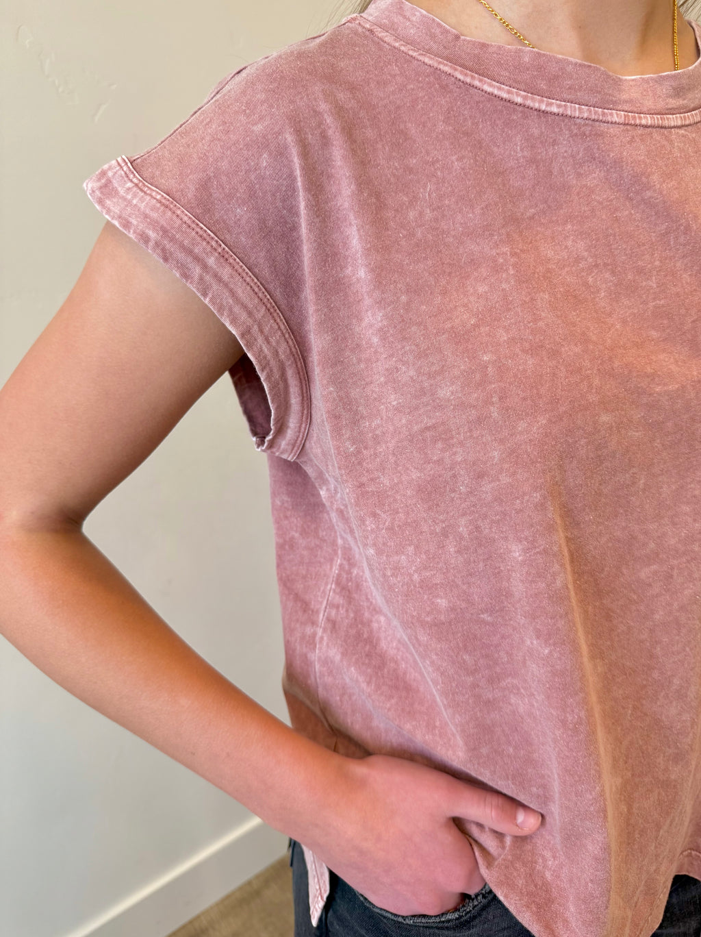 Everyday Bloom Acid Wash Tee