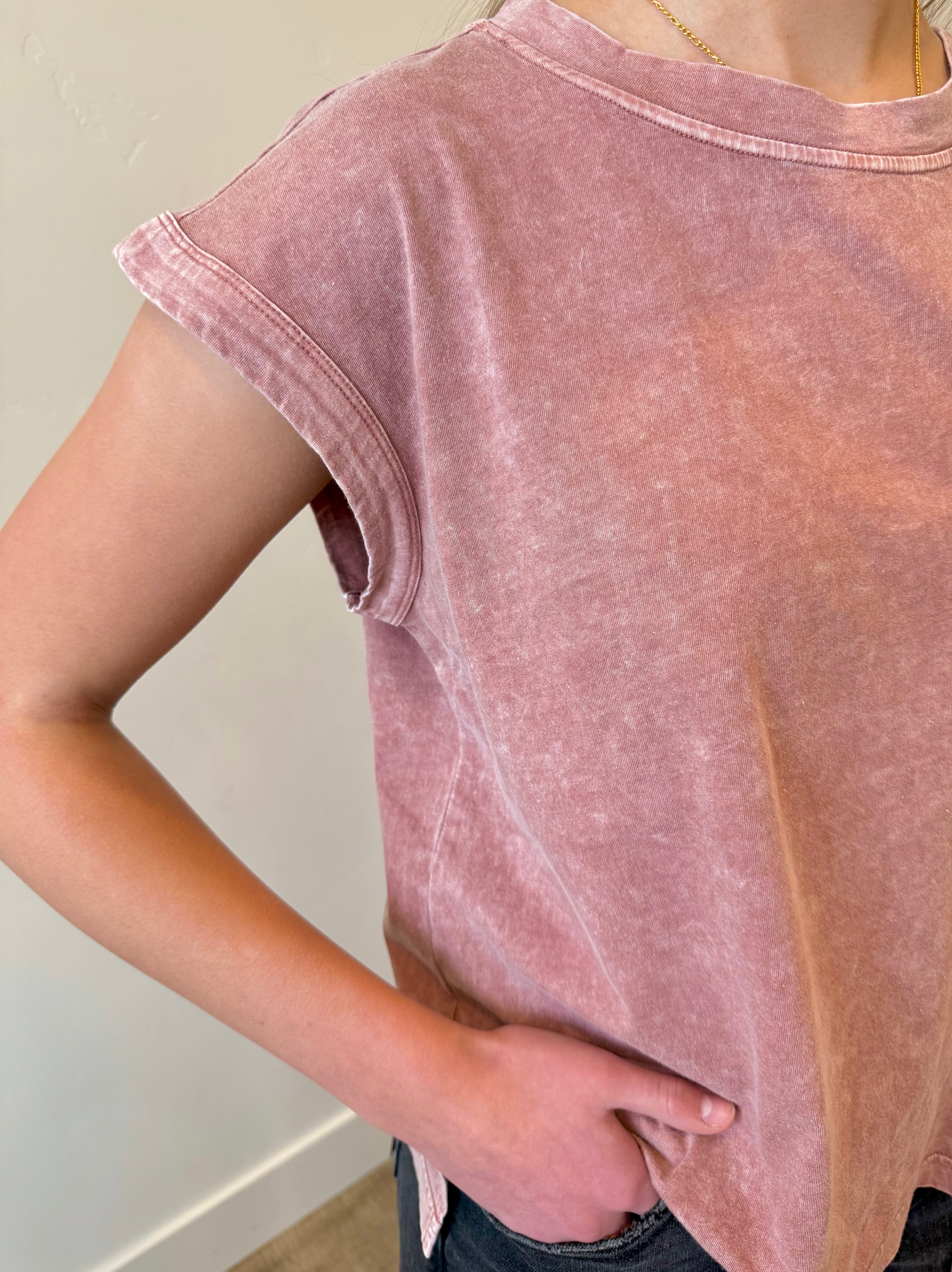 Everyday Bloom Acid Wash Tee