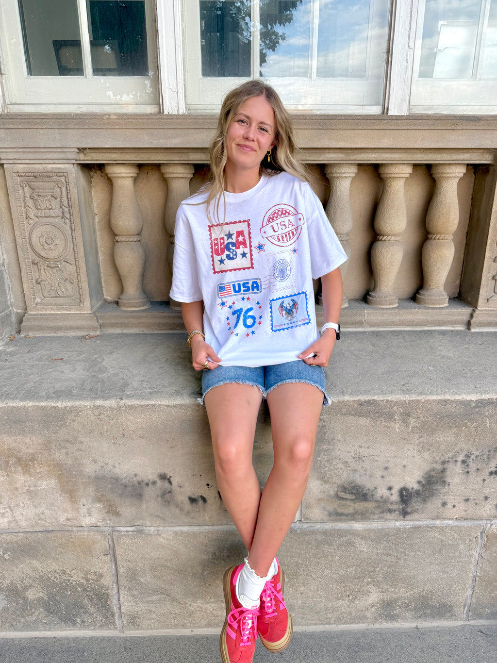 Patriotic Stamps Tee