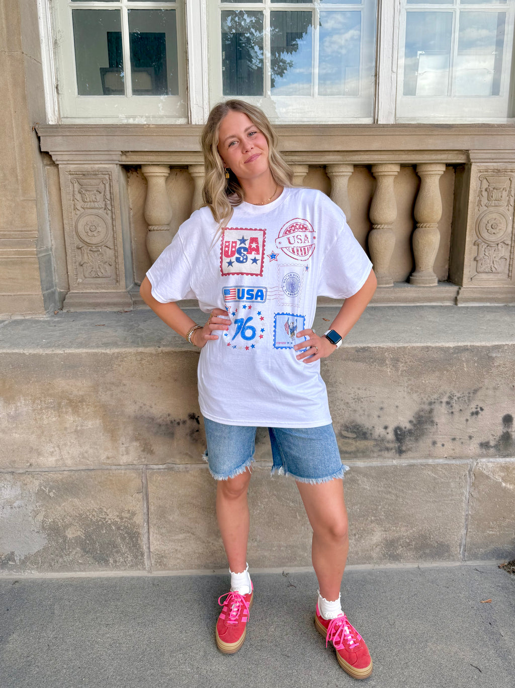 Patriotic Stamps Tee