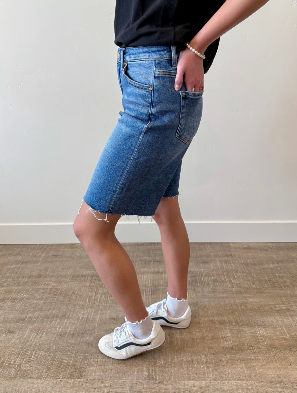 Flora Denim Shorts