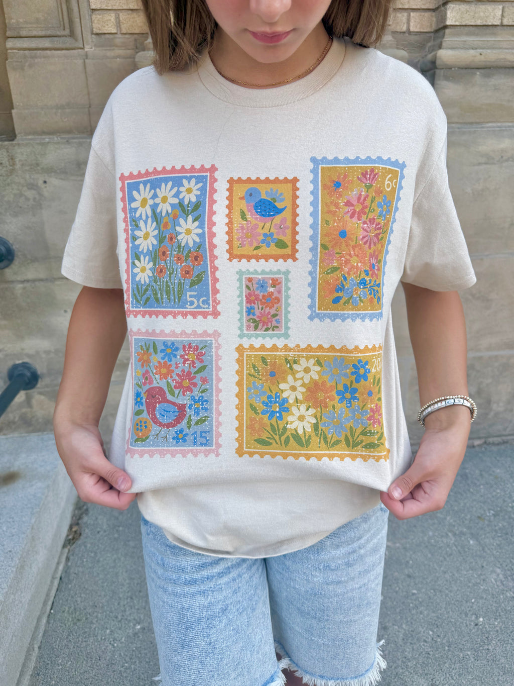 Flower Stamps Graphic Tee