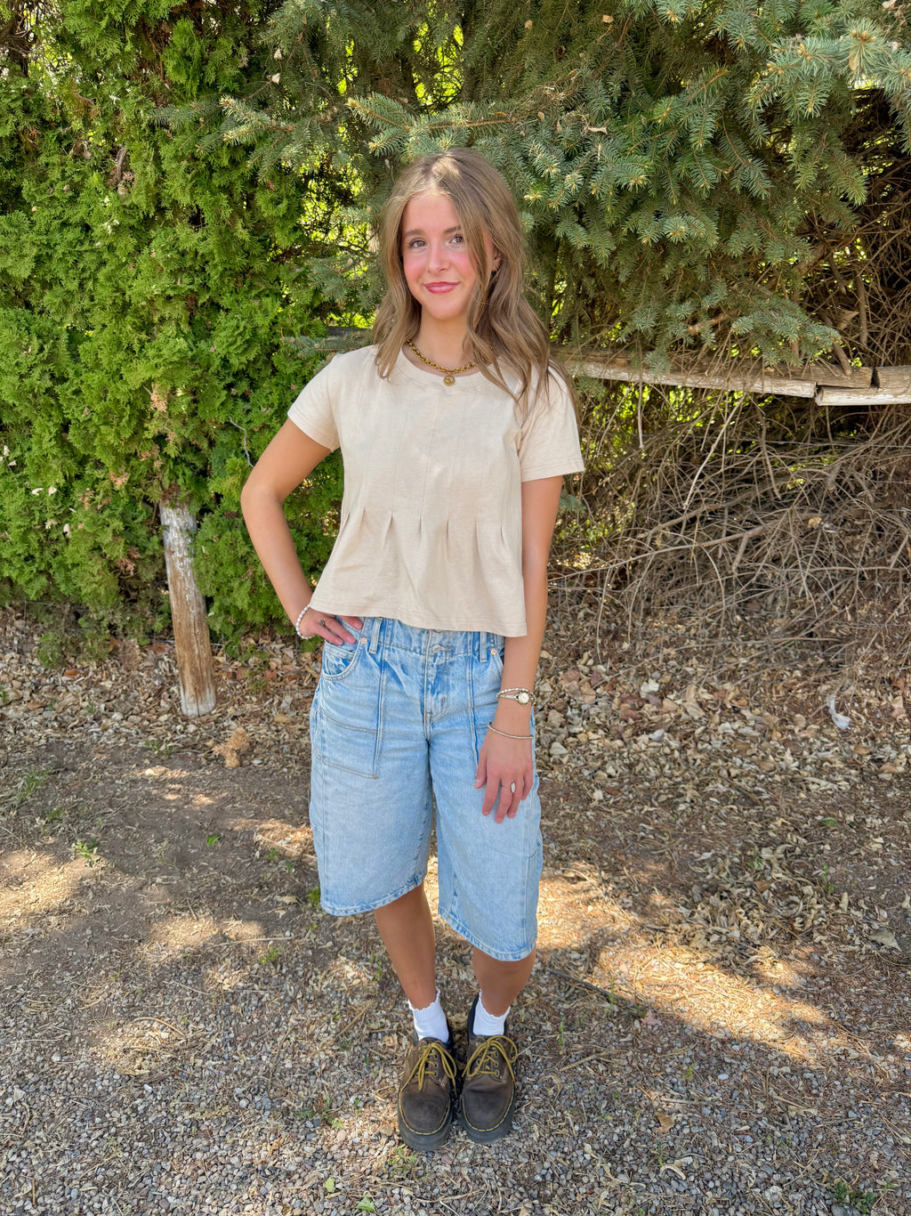 Laurel Pleated Swing Top