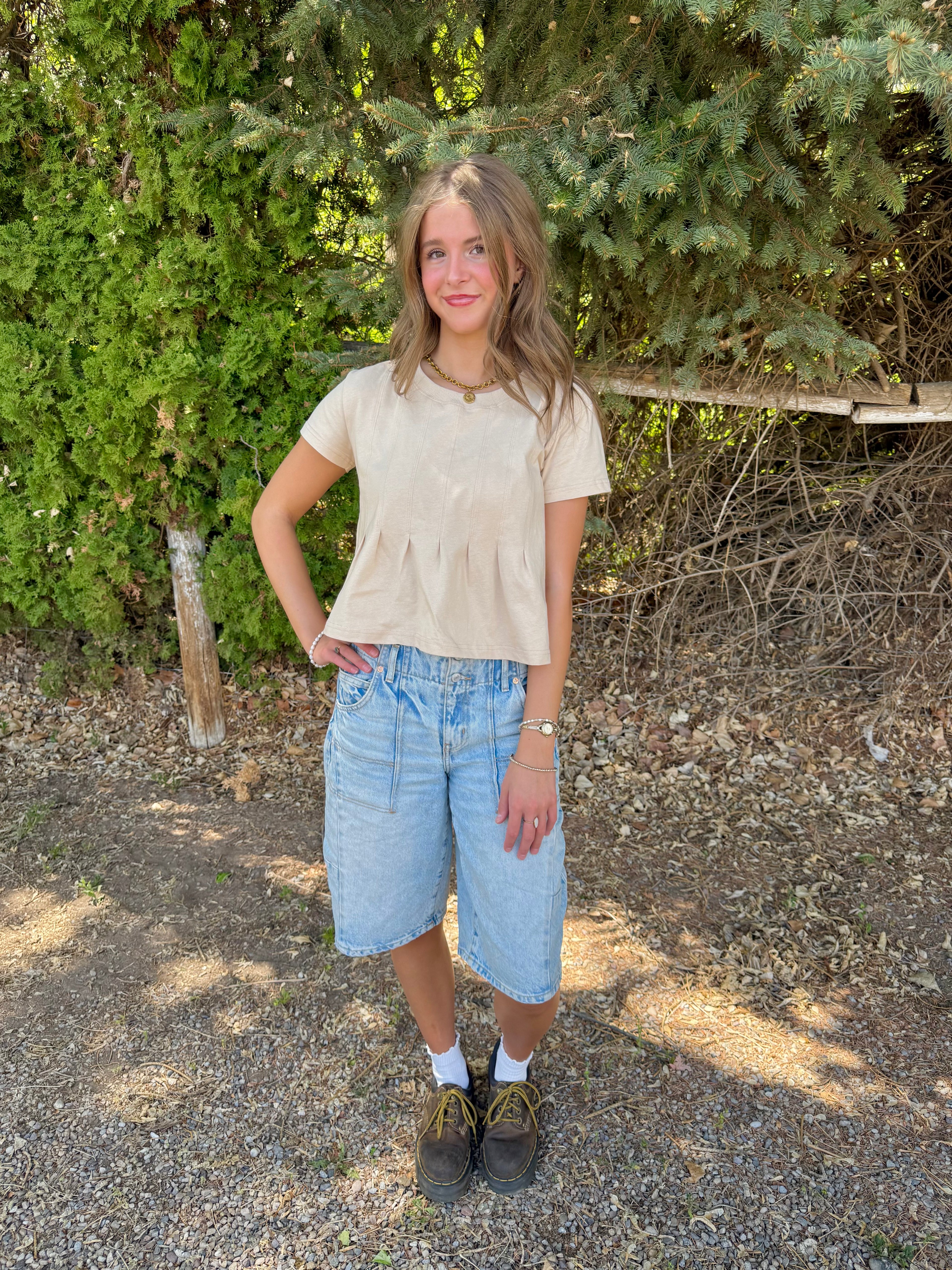 Laurel Pleated Swing Top