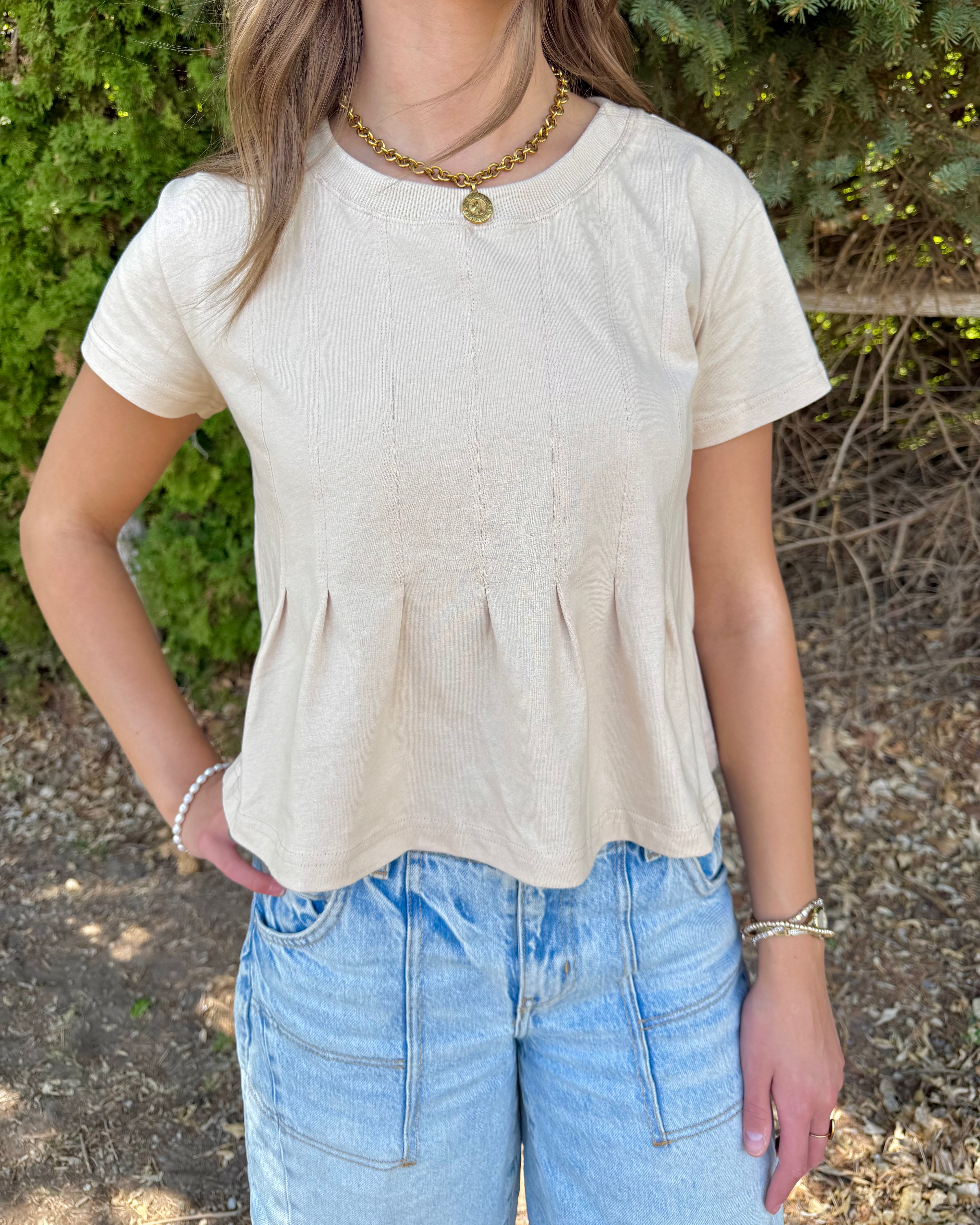 Laurel Pleated Swing Top
