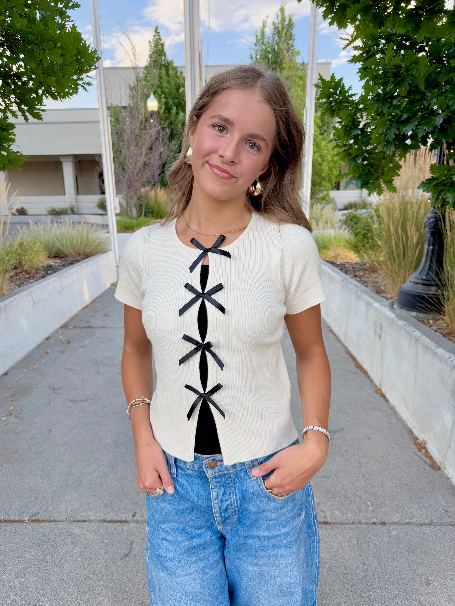 Hollis Bow Sweater Top