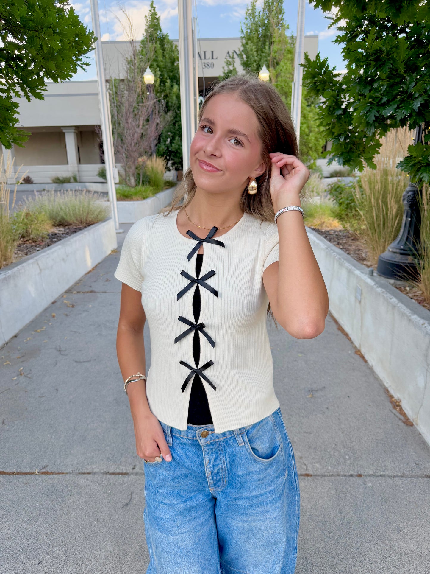 Hollis Bow Sweater Top