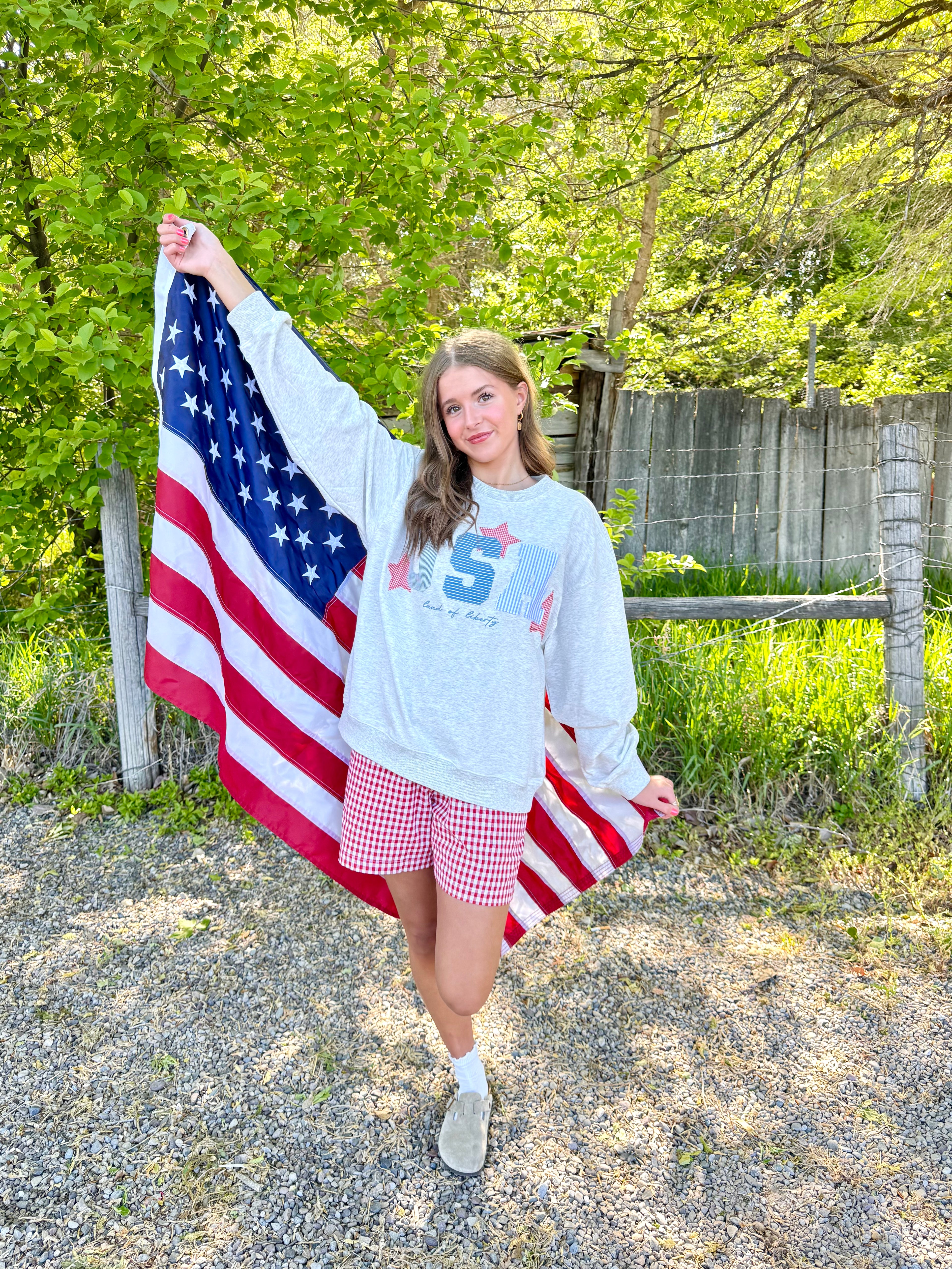 USA Land of Liberty Crewneck