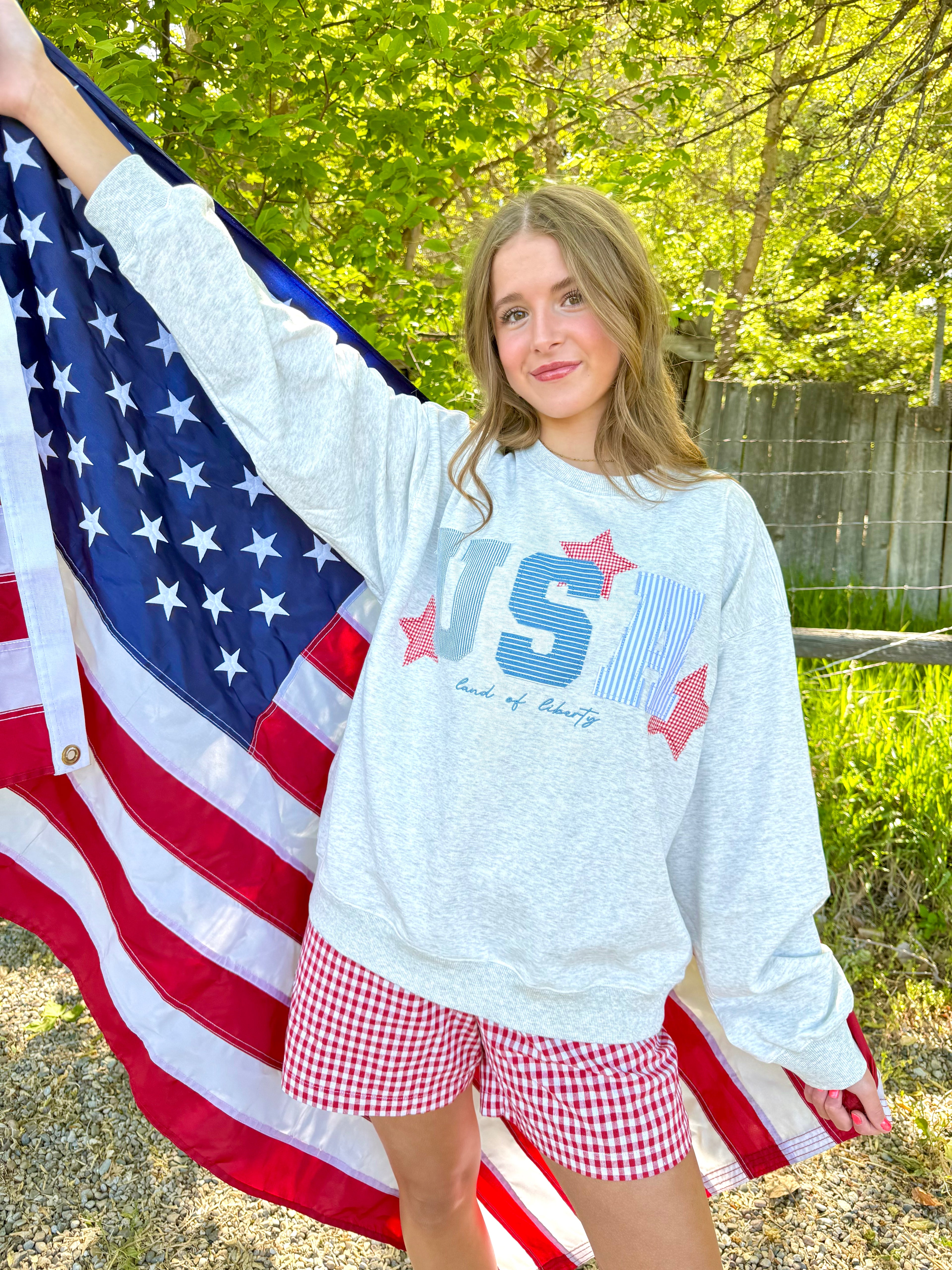 USA Land of Liberty Crewneck
