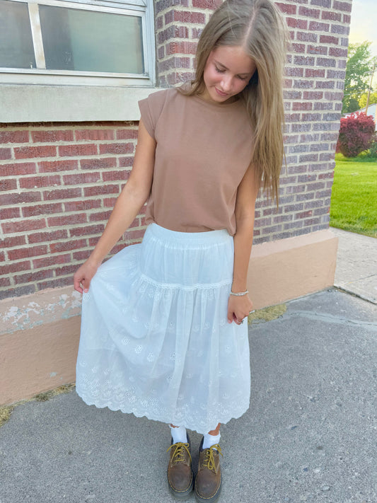 Nova White Skirt