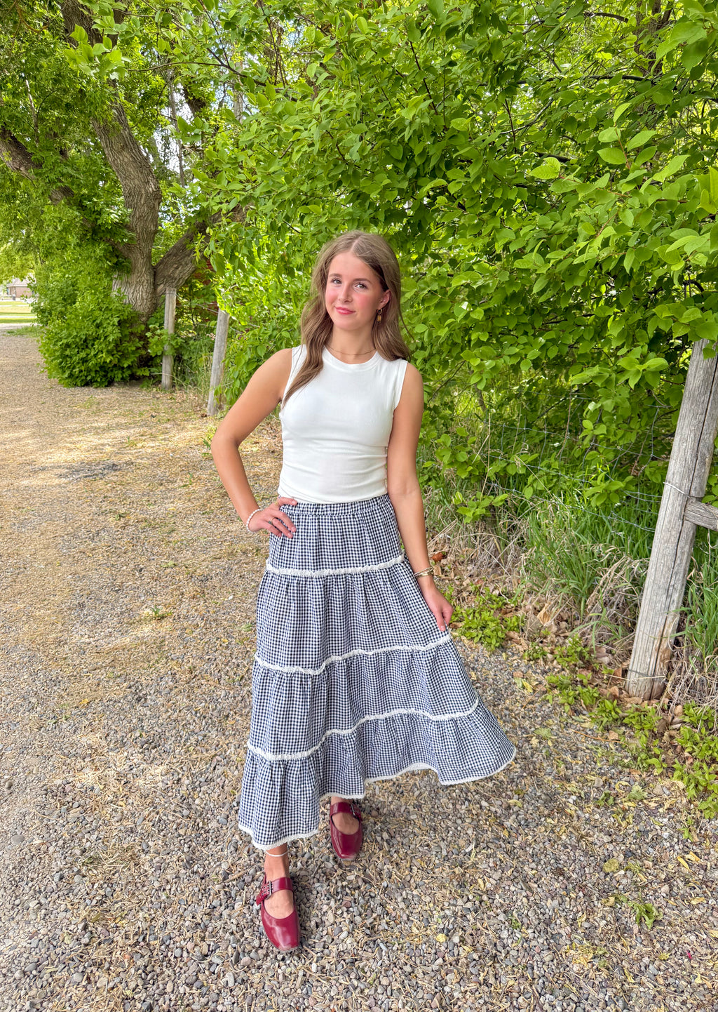 Darla Gingham Skirt