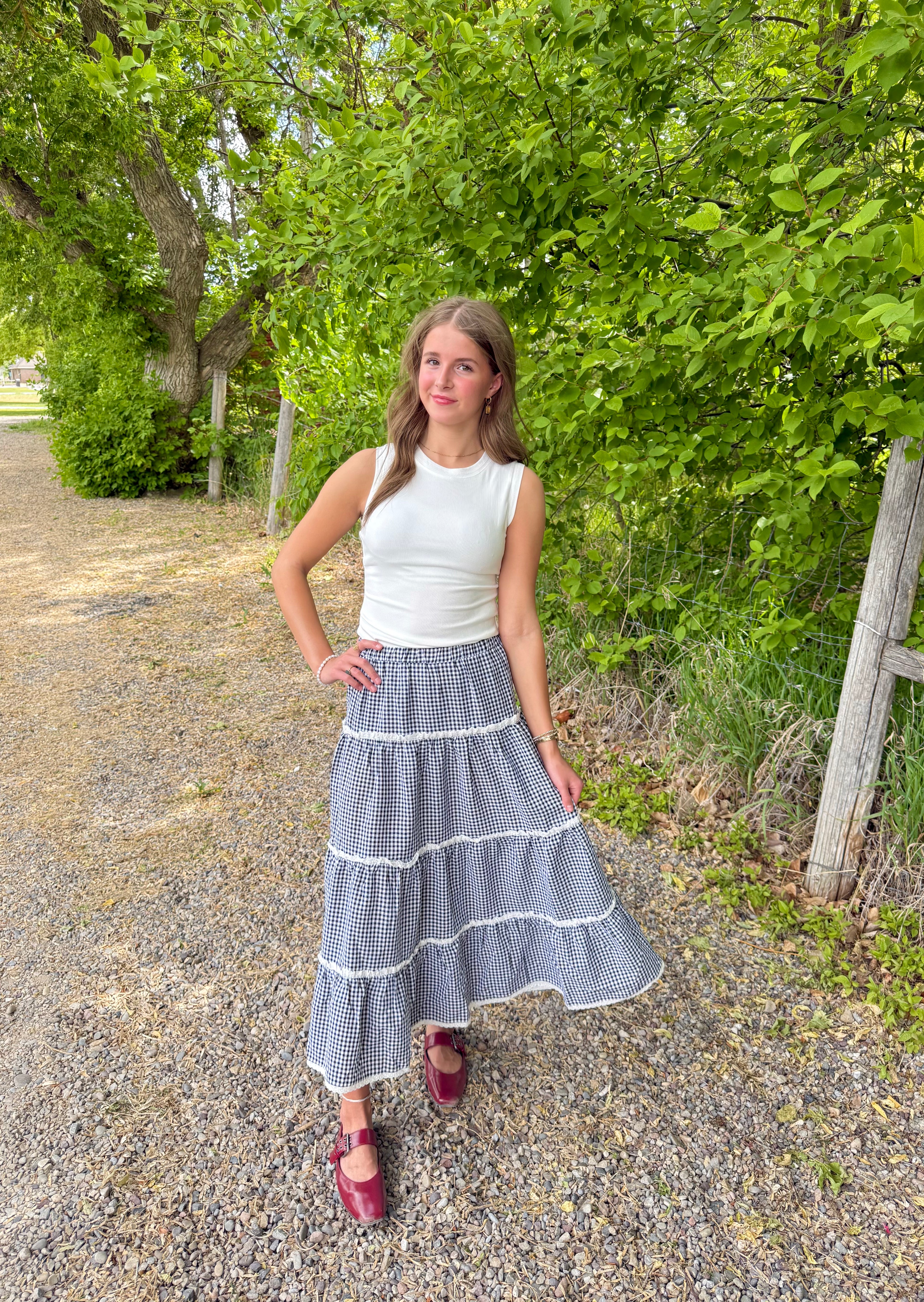 Darla Gingham Skirt