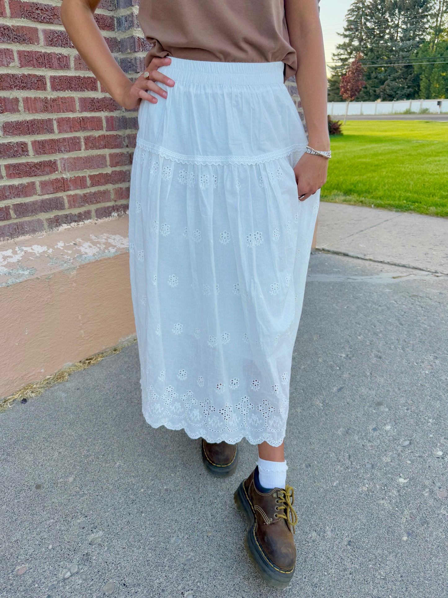 Nova White Skirt