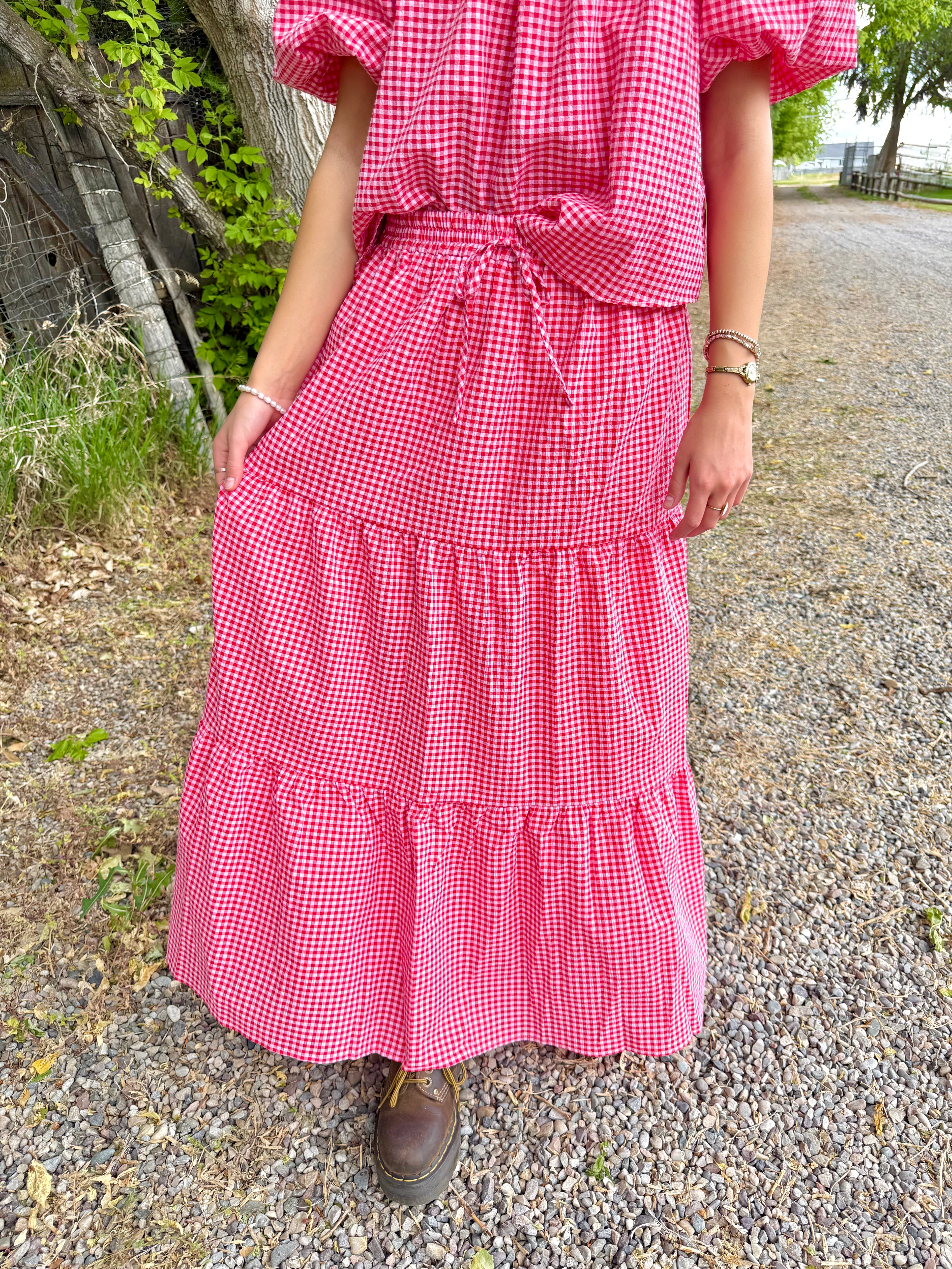 Kenya Gingham Skirt