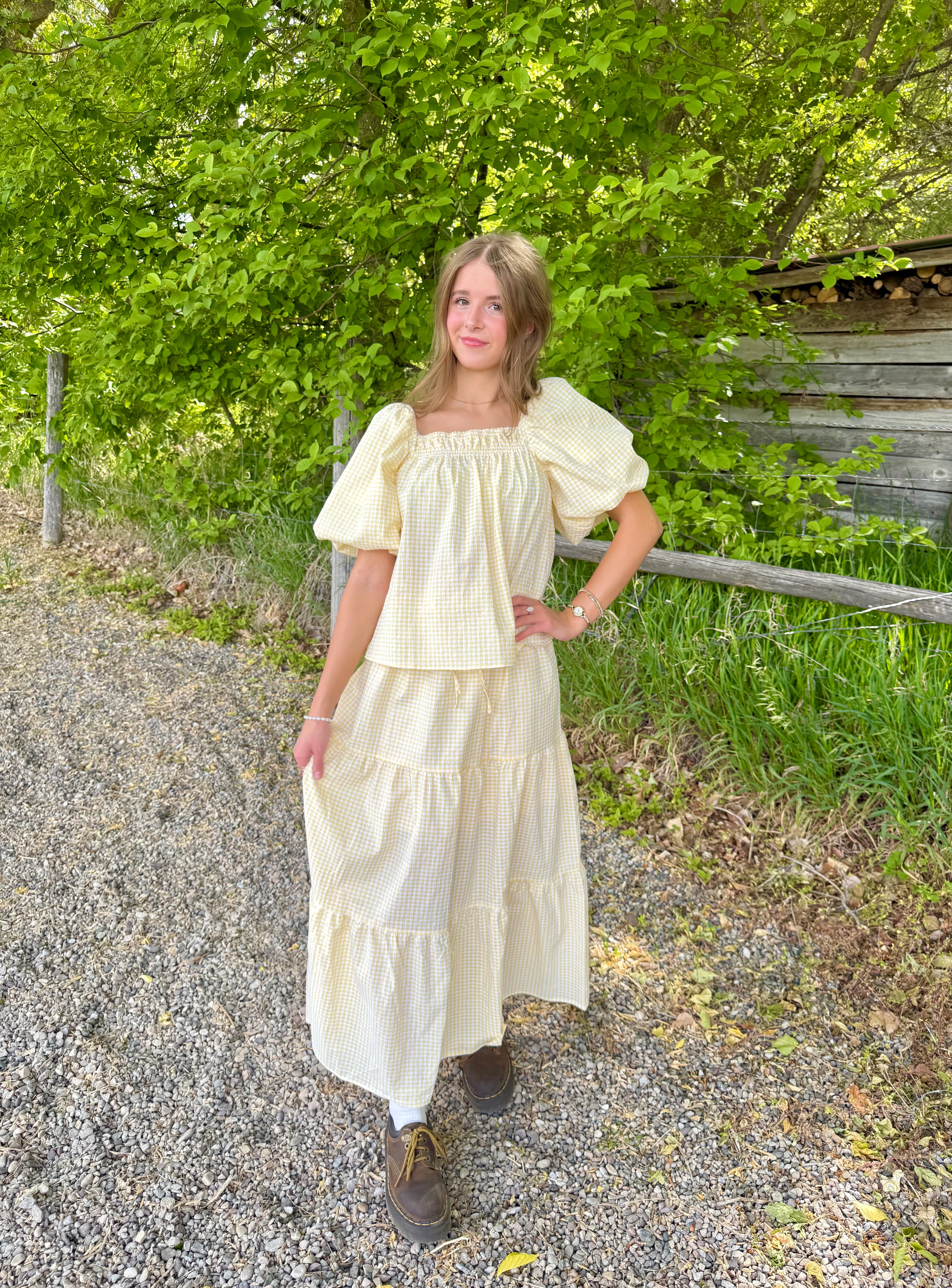 Kenya Gingham Top