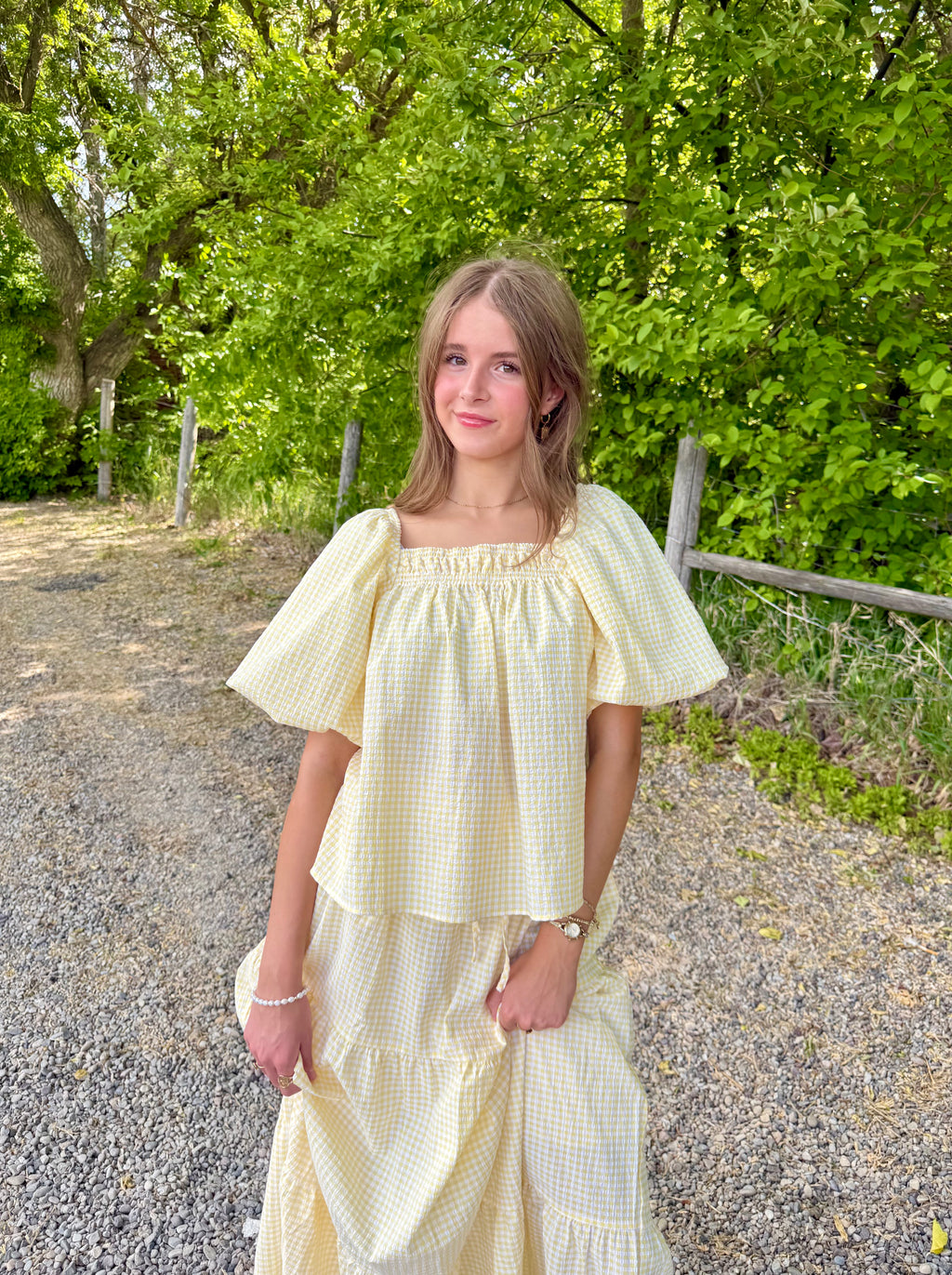 Kenya Gingham Top